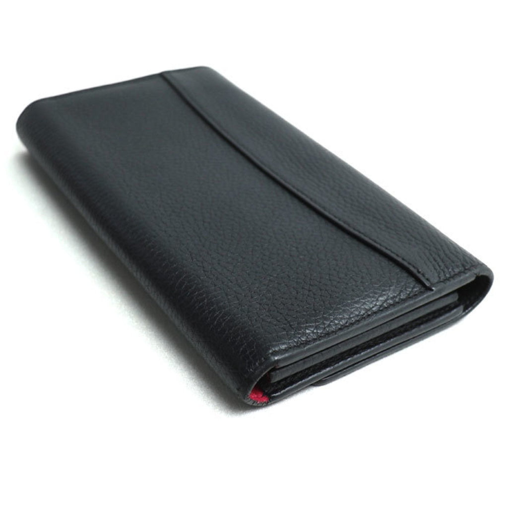 Louis Vuitton Black Leather Long Wallet (Bi-Fold) (Pre-Owned)