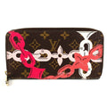 Louis Vuitton Monogram Bay Brown Pink Monogram Long Wallet (Bi-Fold) (Pre-Owned)