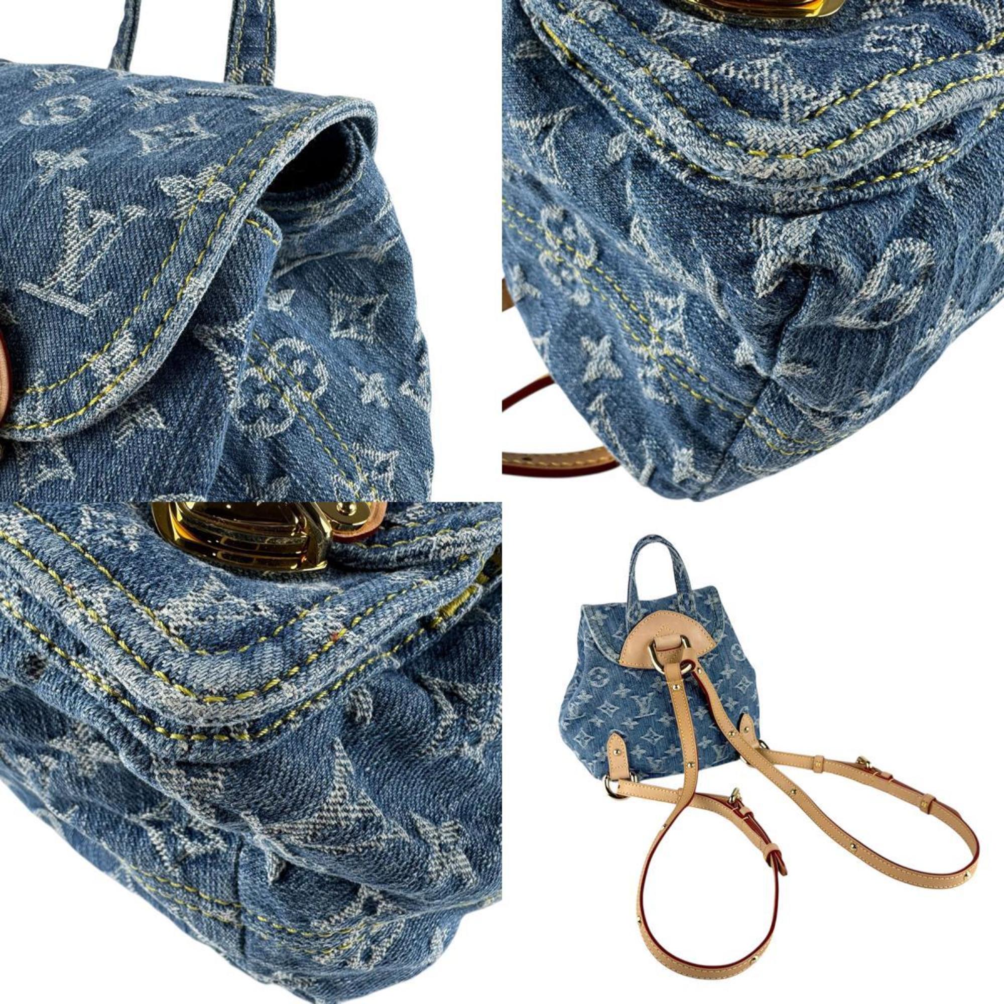 Louis Vuitton Blue Monogram Denim Backpack (Pre-Owned)
