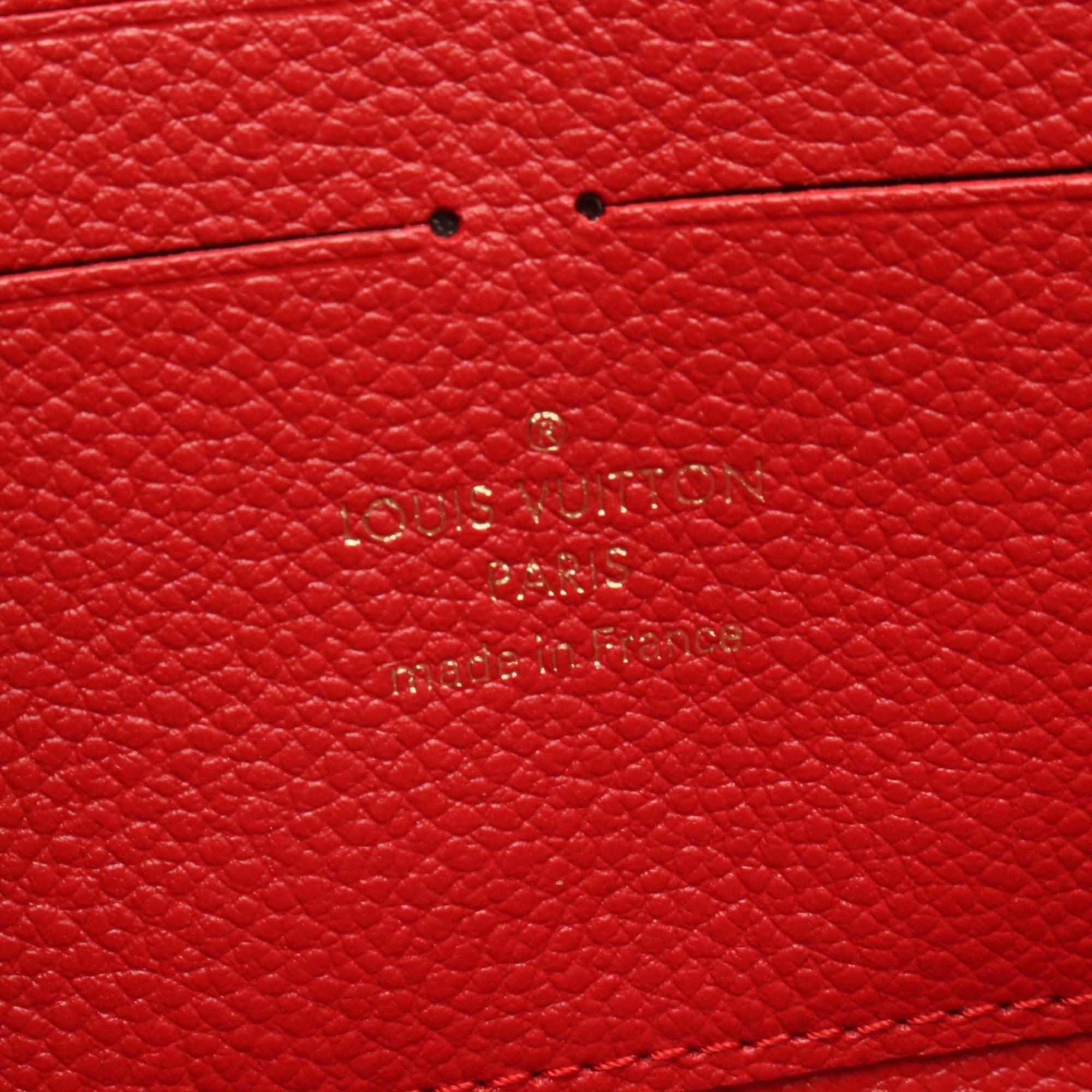Louis Vuitton Red Color Sacrlet Monogram Empreinte Long Wallet (Bi-Fold) (Pre-Owned)
