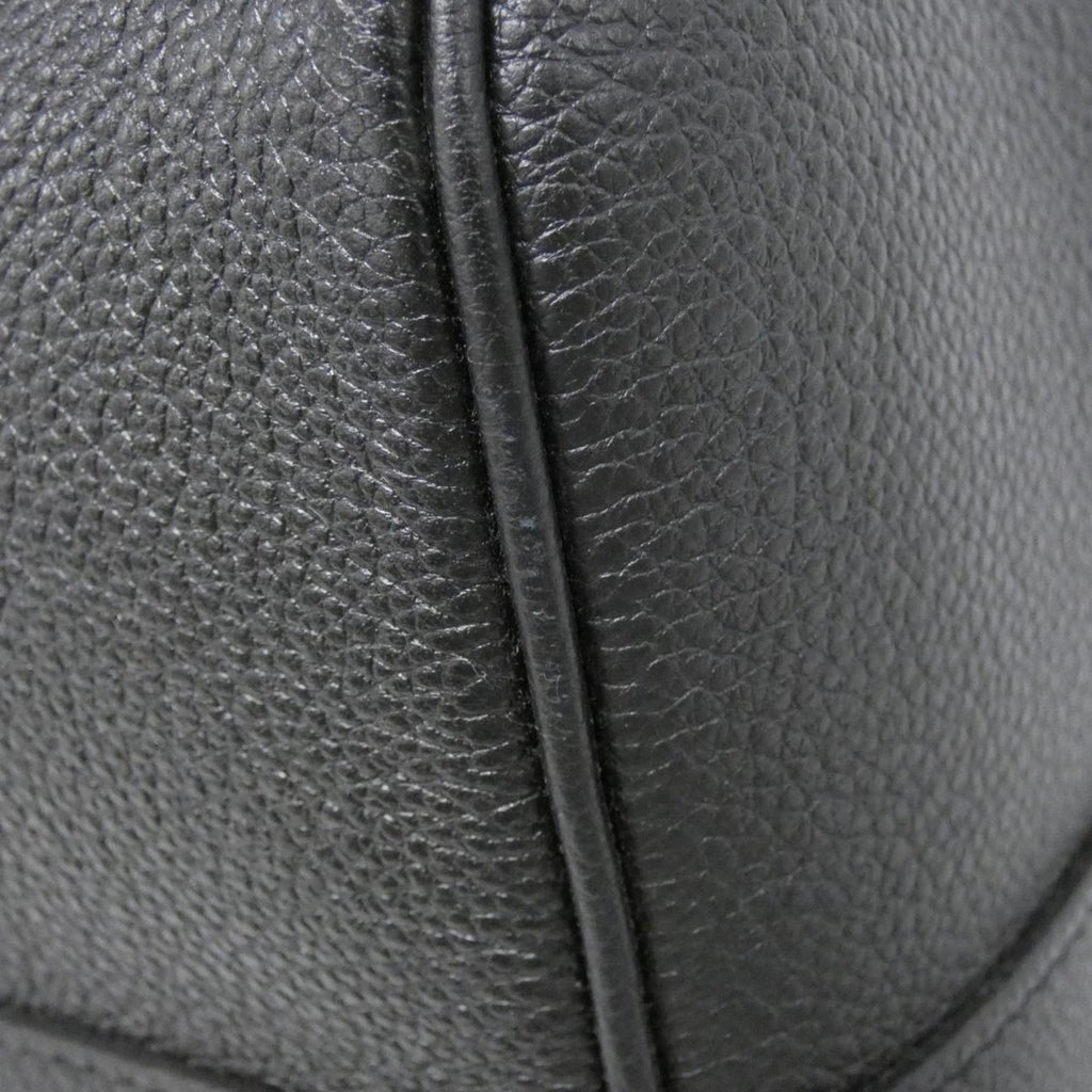 Louis Vuitton Beige Black Leather Boston Bag (Pre-Owned)