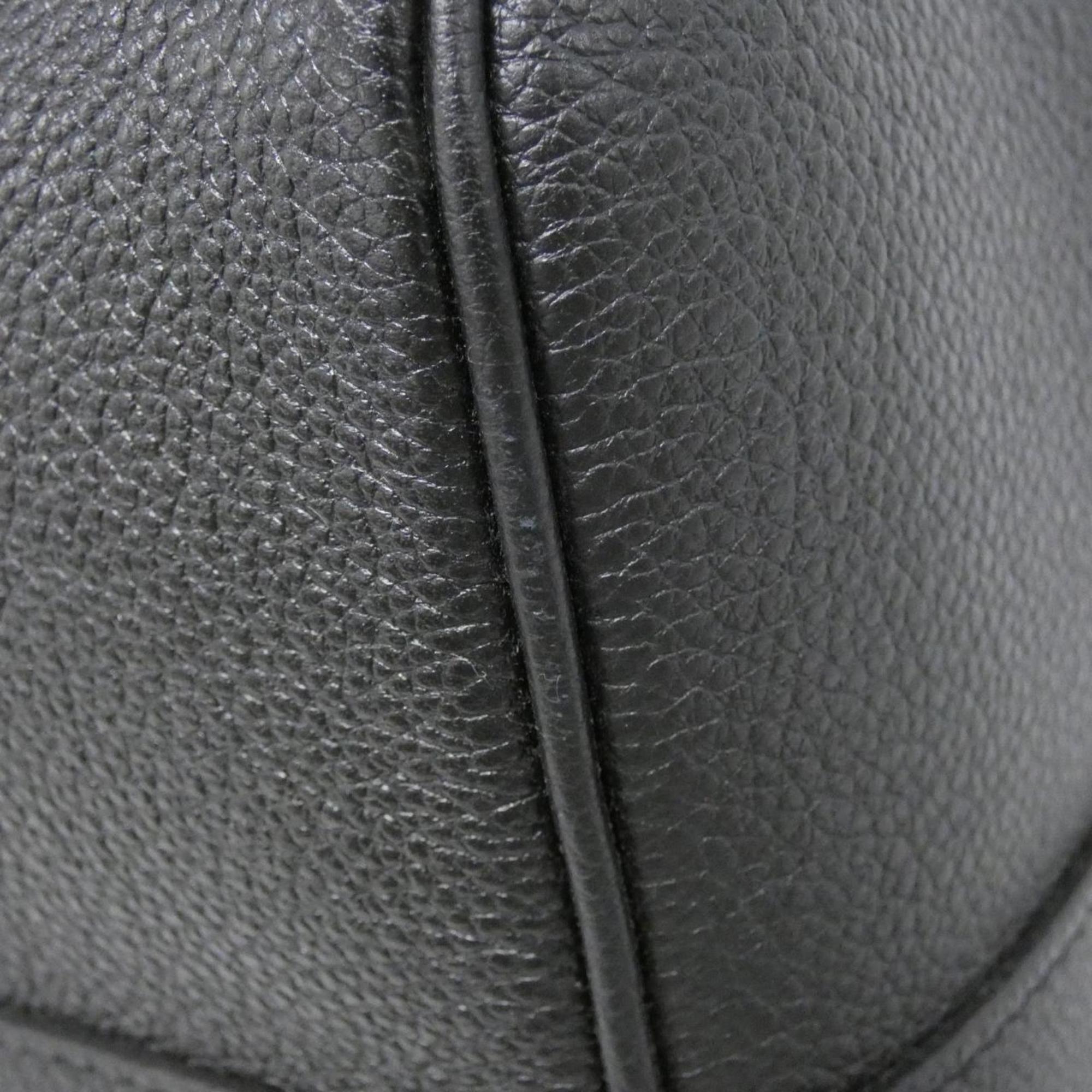 Louis Vuitton Beige Black Leather Boston Bag (Pre-Owned)