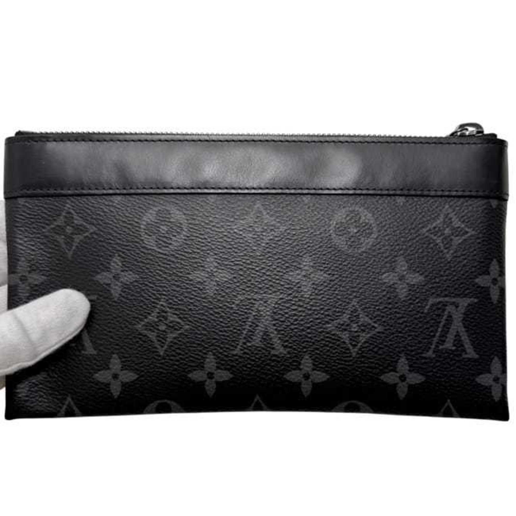 Louis Vuitton Black Monogram Eclipse Monogram Eclipse Leather Pochette Pouch (Pre-Owned)