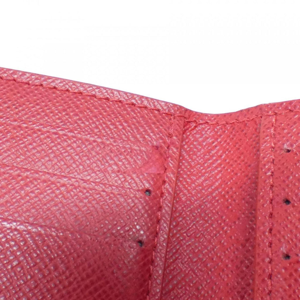 Louis Vuitton Ebene Rouge Coated Canvas Wallet (Tri-Fold) (Pre-Owned)