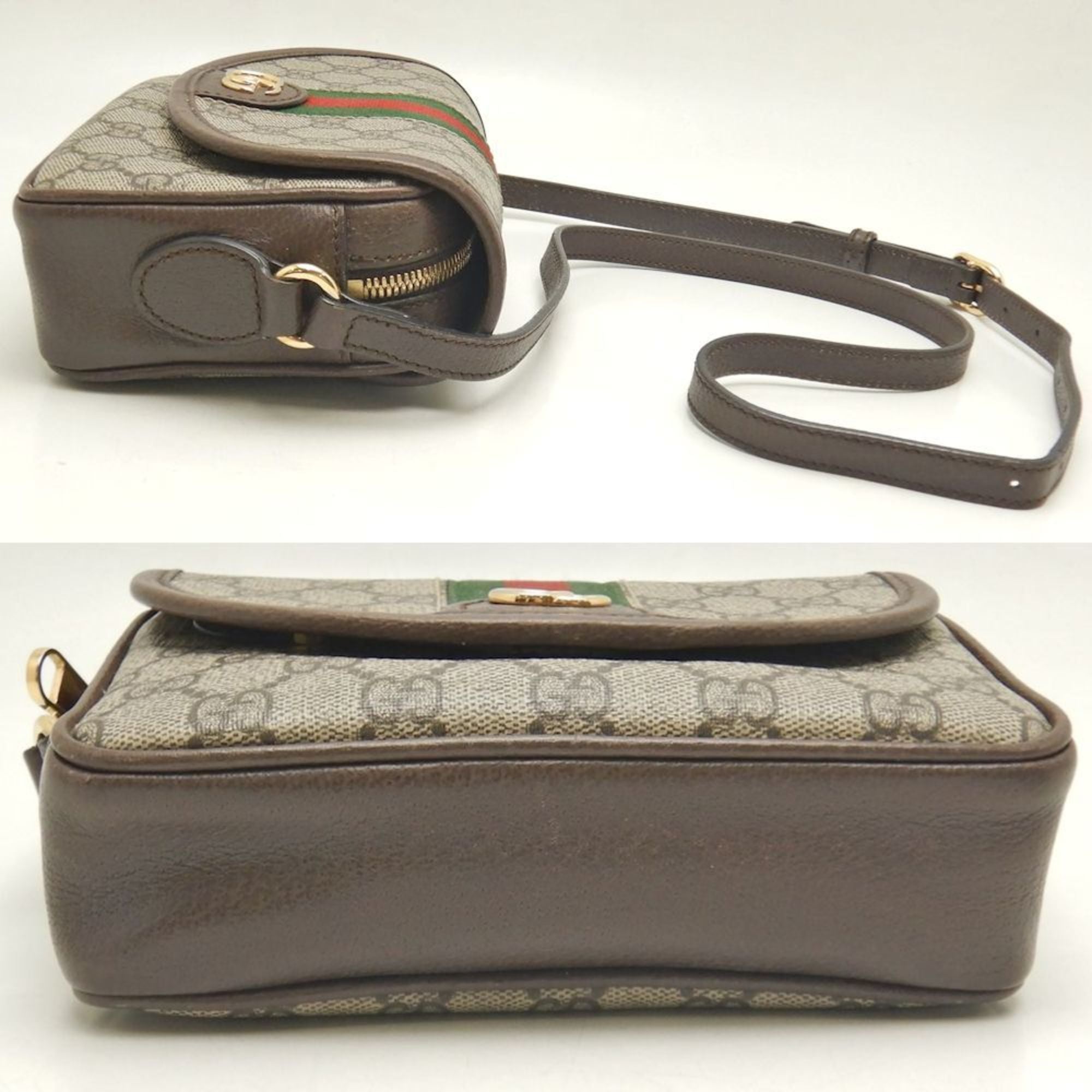 Ophidia Flap Shoulder Bag GG Coated Canvas Mini
