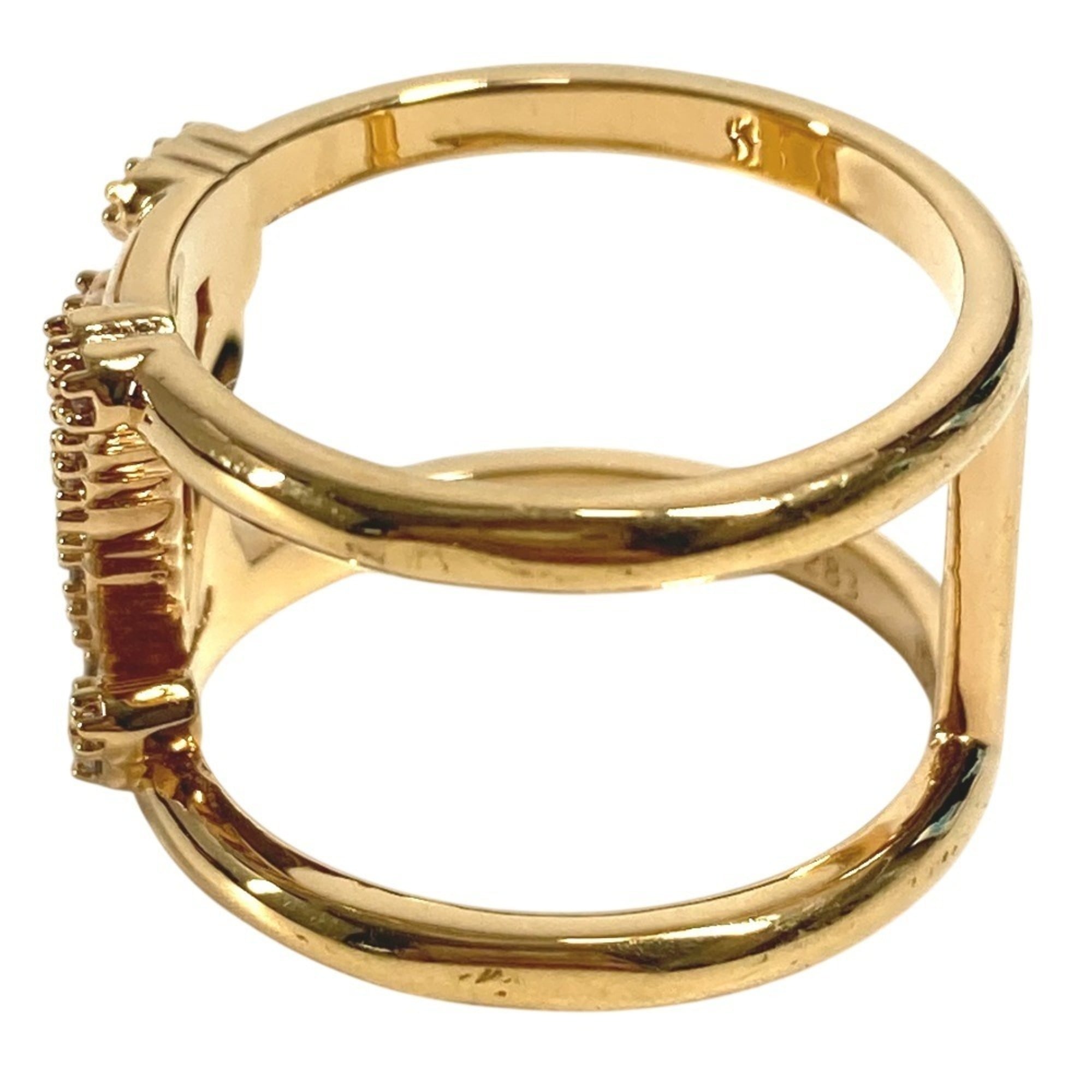 Louis Vuitton Gold Metal Band Ring (Pre-Owned)