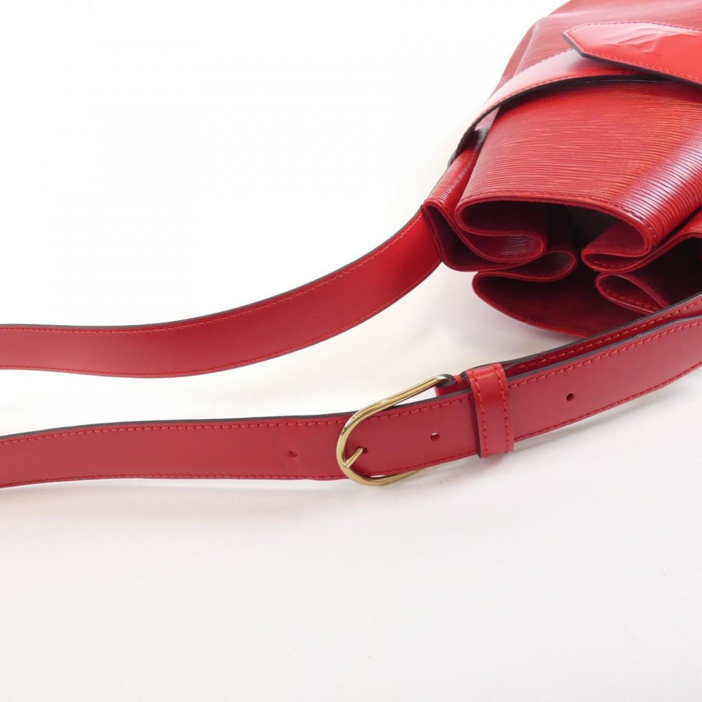 Louis Vuitton Red Color Leather Shoulder Bag (Pre-Owned)
