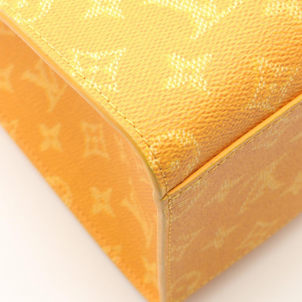 Louis Vuitton Yellow Coated Canvas Leather Tote Bag (Pre-Owned)