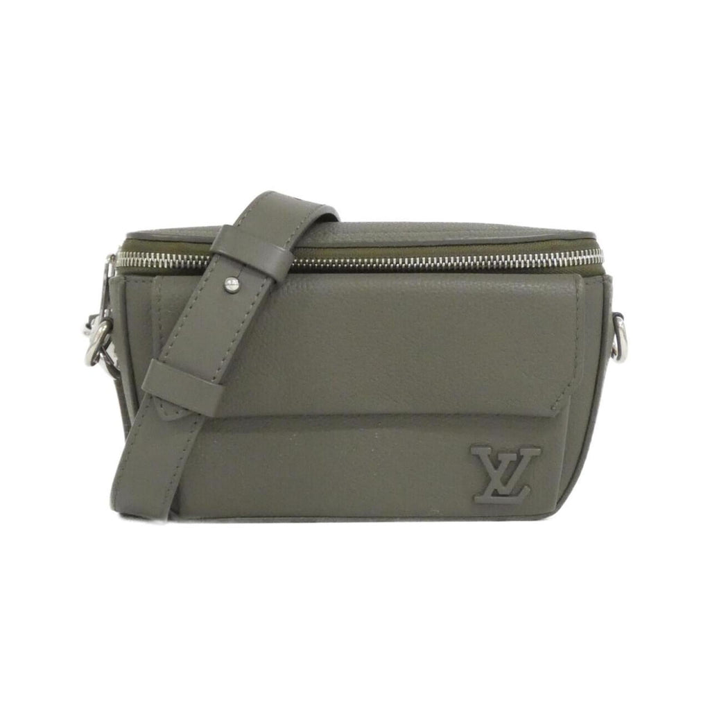 Louis Vuitton Khaki Leather Shoulder Bag (Pre-Owned)