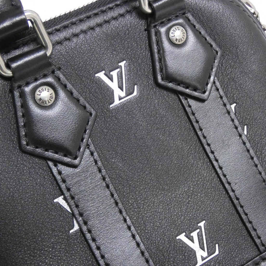 Louis Vuitton Black Leather Handbag (Pre-Owned)