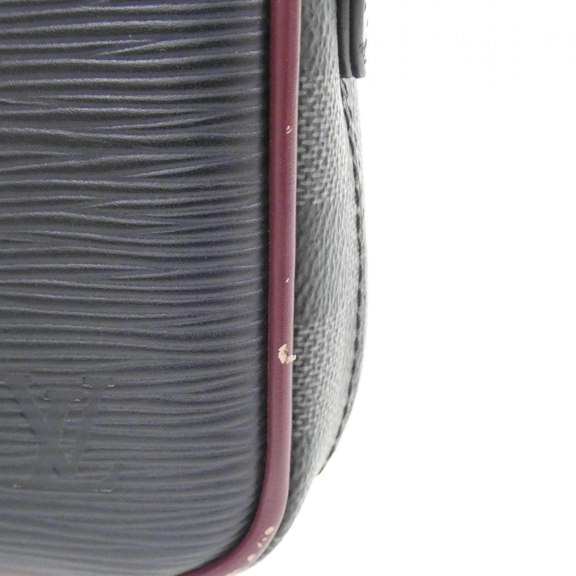 Louis Vuitton Graphite Coated Canvas Leather Shoulder Bag (Pre-Owned)