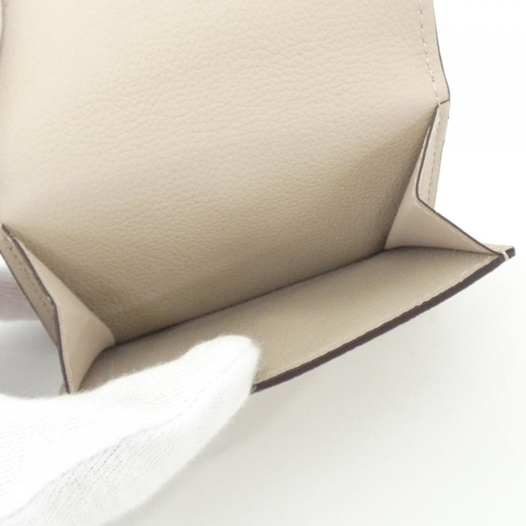 Louis Vuitton Grayish Leather Wallet (Tri-Fold) (Pre-Owned)