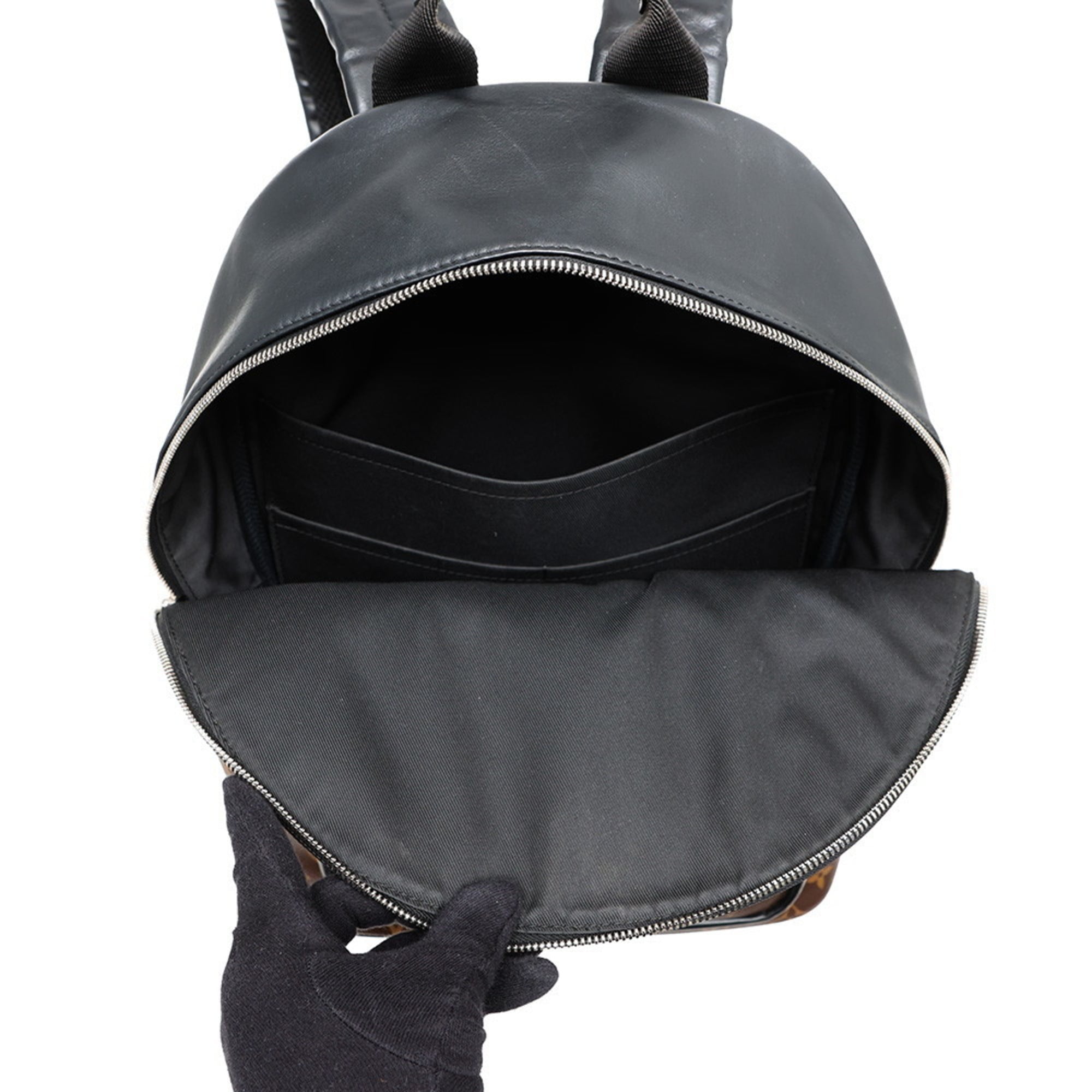 Louis Vuitton Monogram Macassar Black Brown Monogram Macassar Noir Backpack (Pre-Owned)