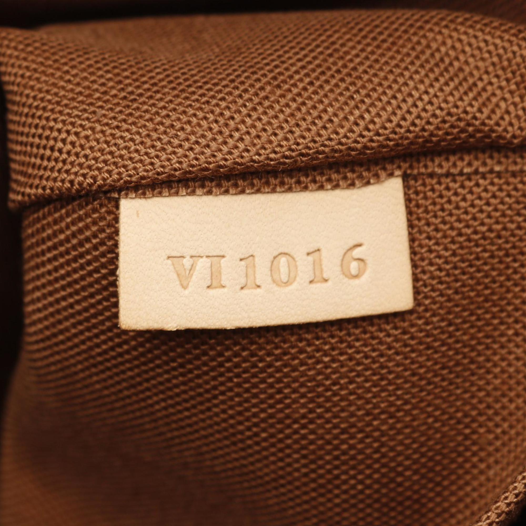 Louis Vuitton Brown Coated Canvas Leather Tote Bag (Pre-Owned)