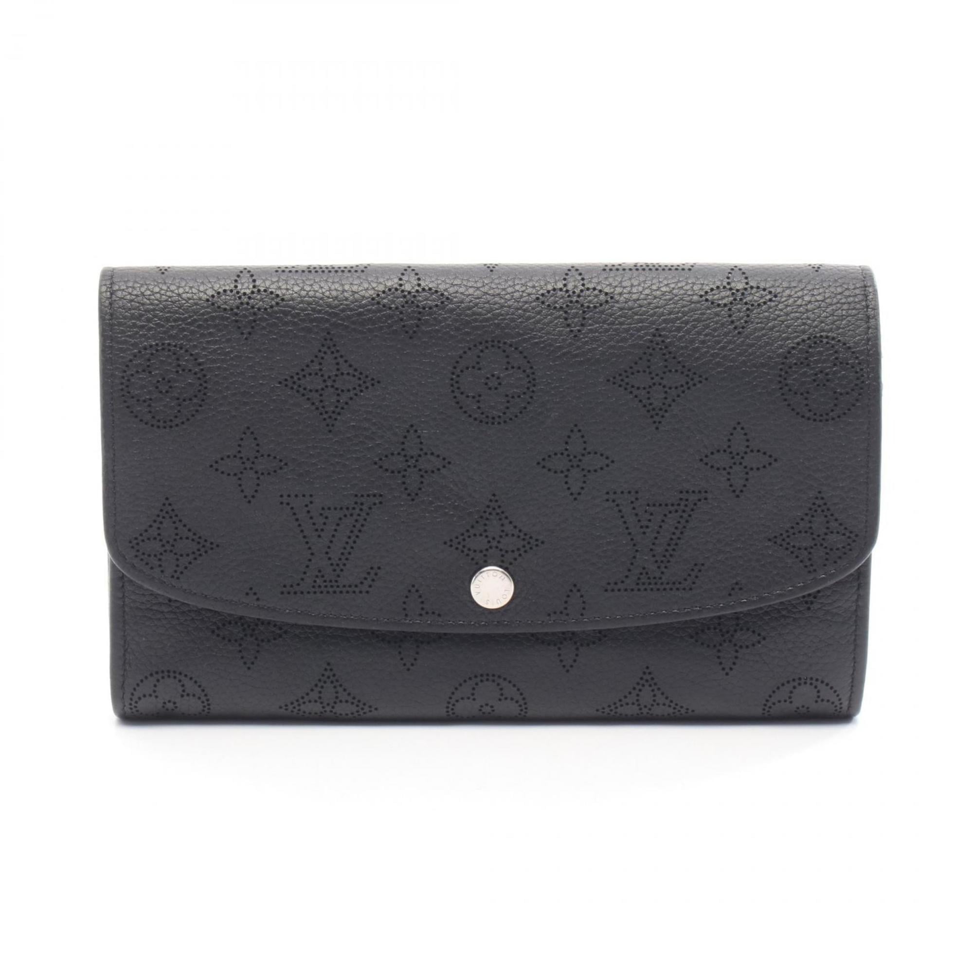Louis Vuitton Black Noir Mahina Leather Leather Long Wallet (Bi-Fold) (Pre-Owned)