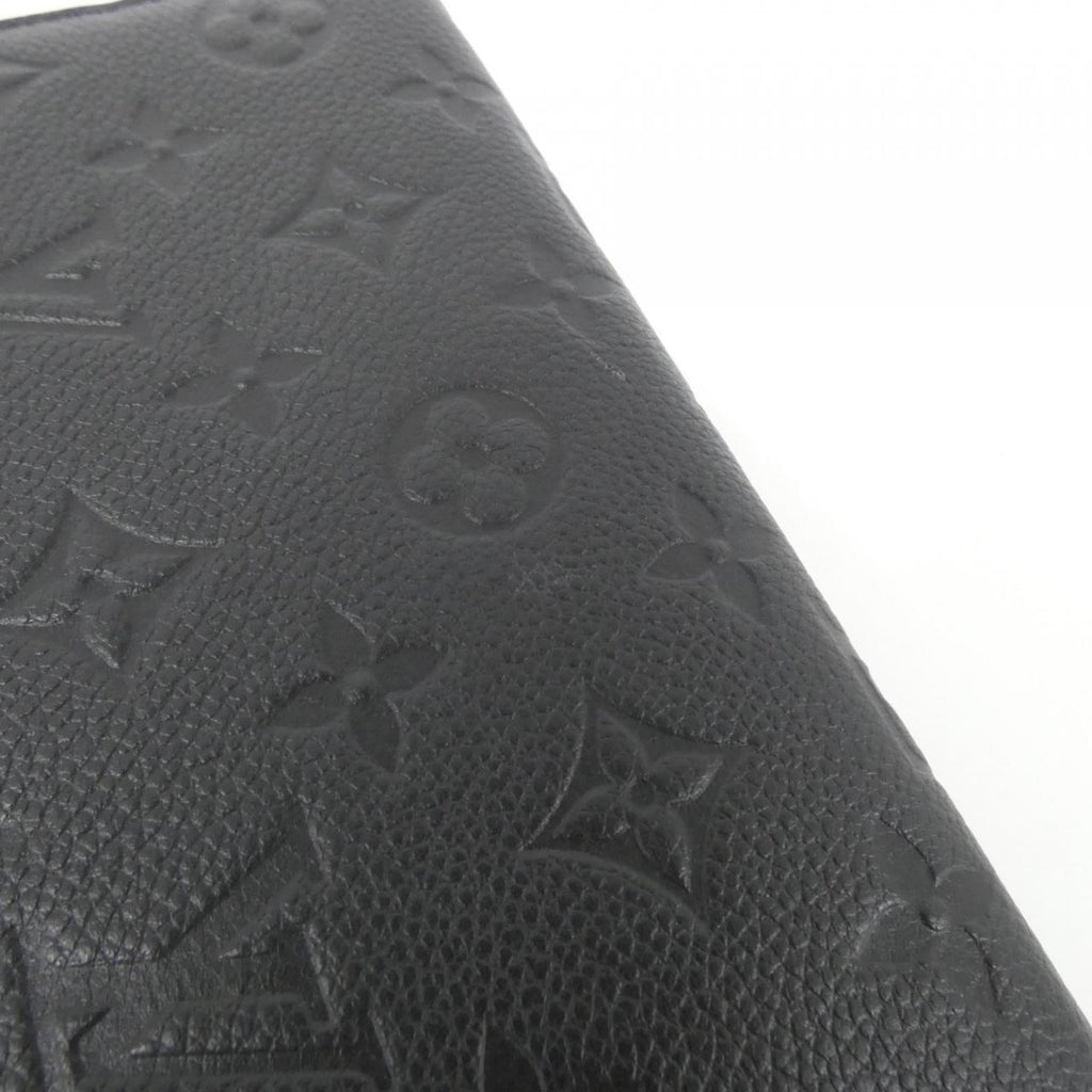 Louis Vuitton Black Leather Long Wallet (Bi-Fold) (Pre-Owned)