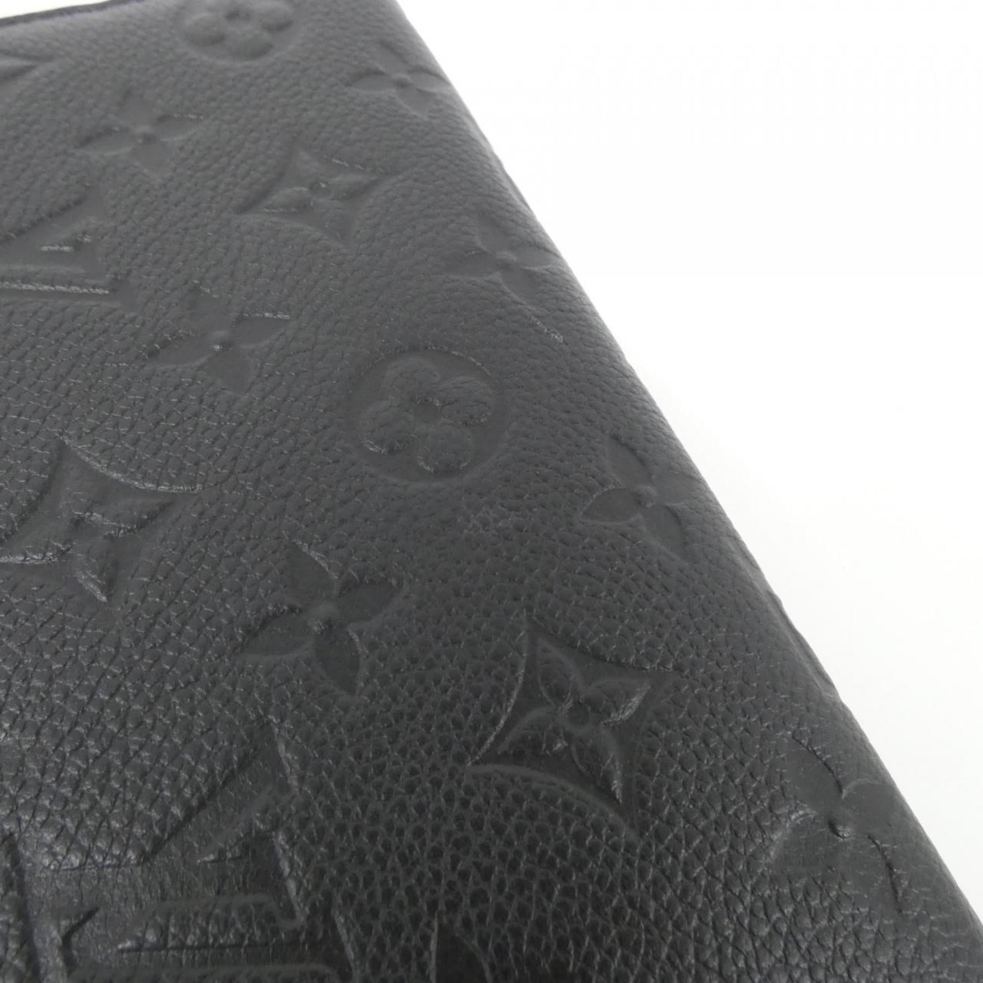 Louis Vuitton Black Leather Long Wallet (Bi-Fold) (Pre-Owned)