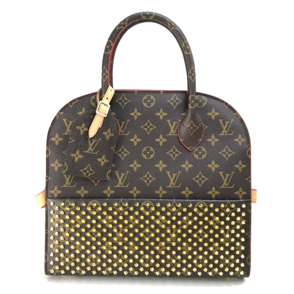 Louis Vuitton Brown Monogram Red Color Monogram Leather Handbag (Pre-Owned)