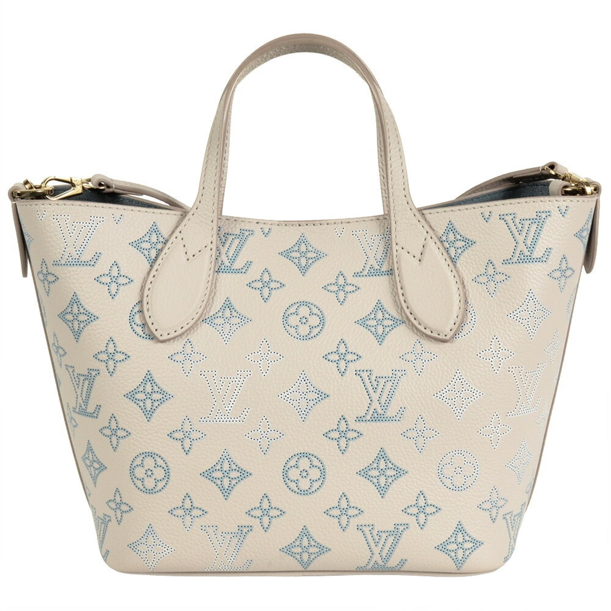 Louis Vuitton Beige Ivory Monogram Mahina Leather Handbag (Pre-Owned)
