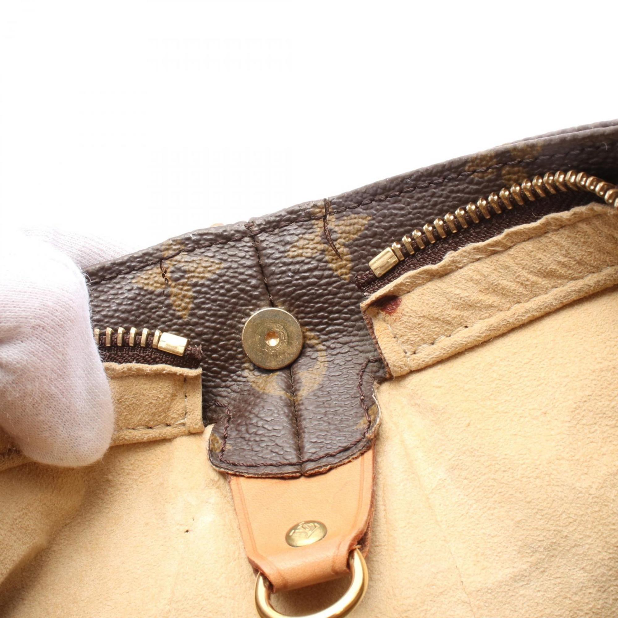 Louis Vuitton Monogram Brown Coated Canvas Leather Shoulder Bag (Pre-Owned)