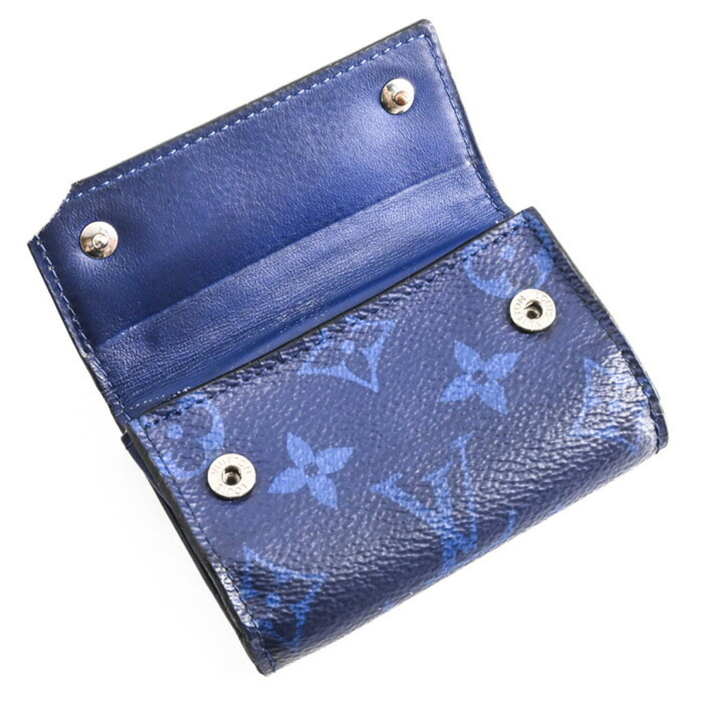 Louis Vuitton Blue Taigarama Wallet (Tri-Fold) (Pre-Owned)