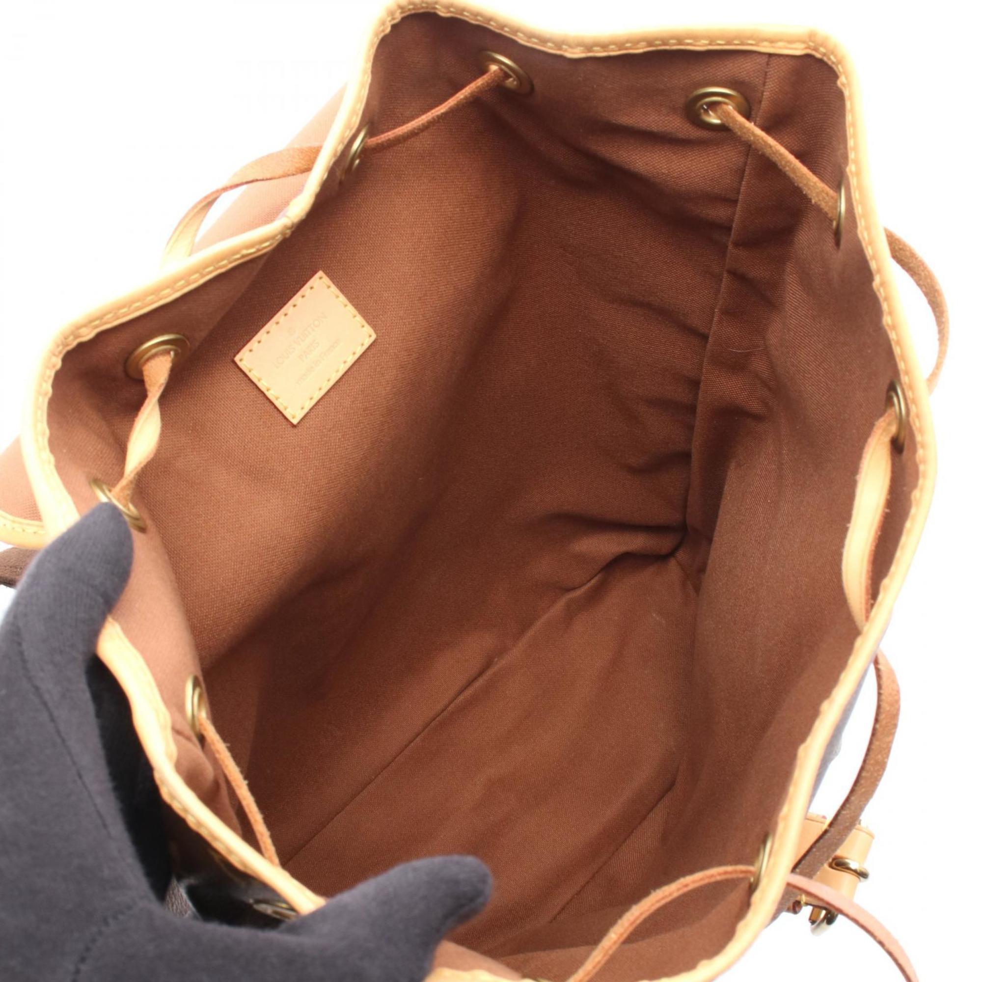 Louis Vuitton Brown Coated Canvas Leather Backpack (Pre-Owned)