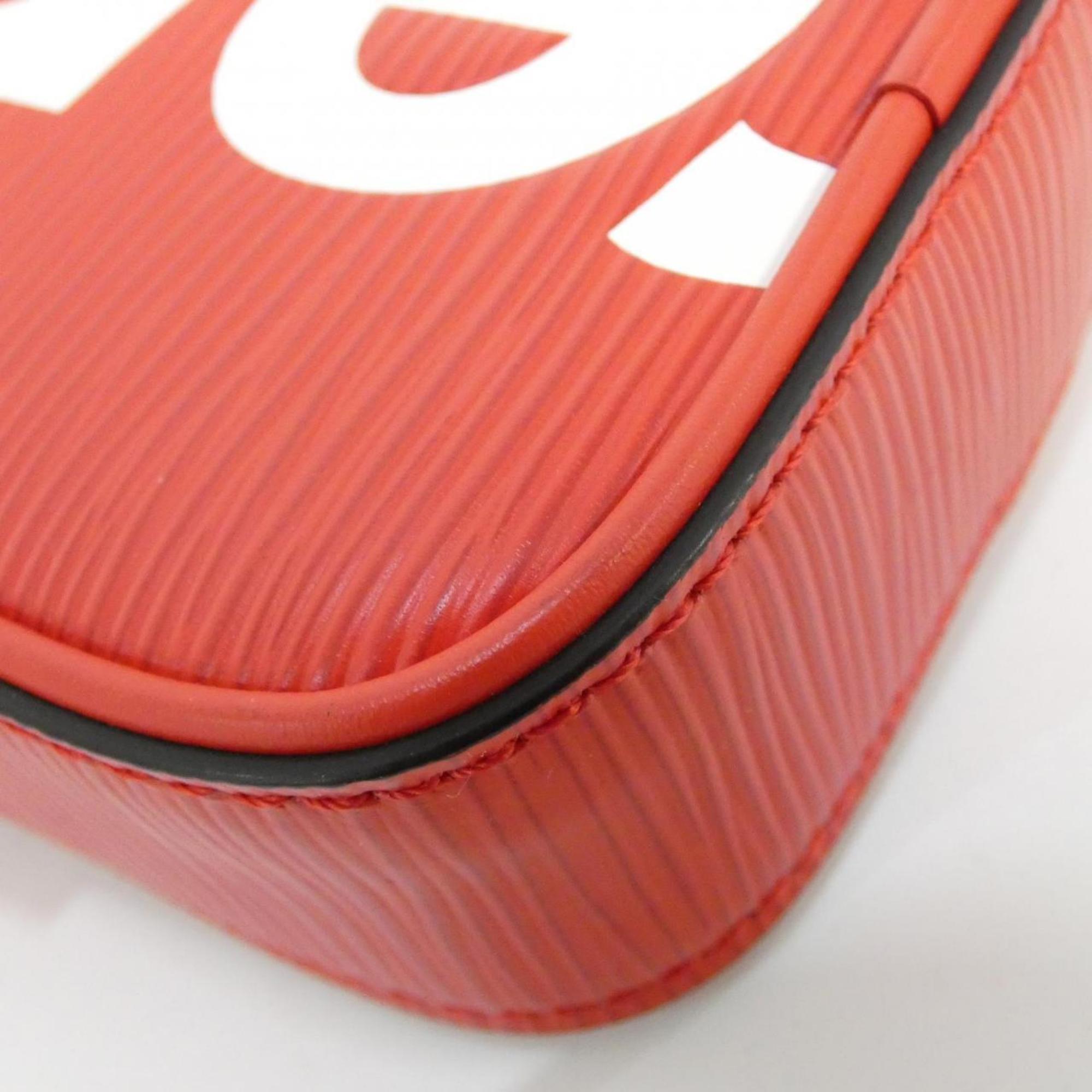 Louis Vuitton Rouge Leather Shoulder Bag (Pre-Owned)