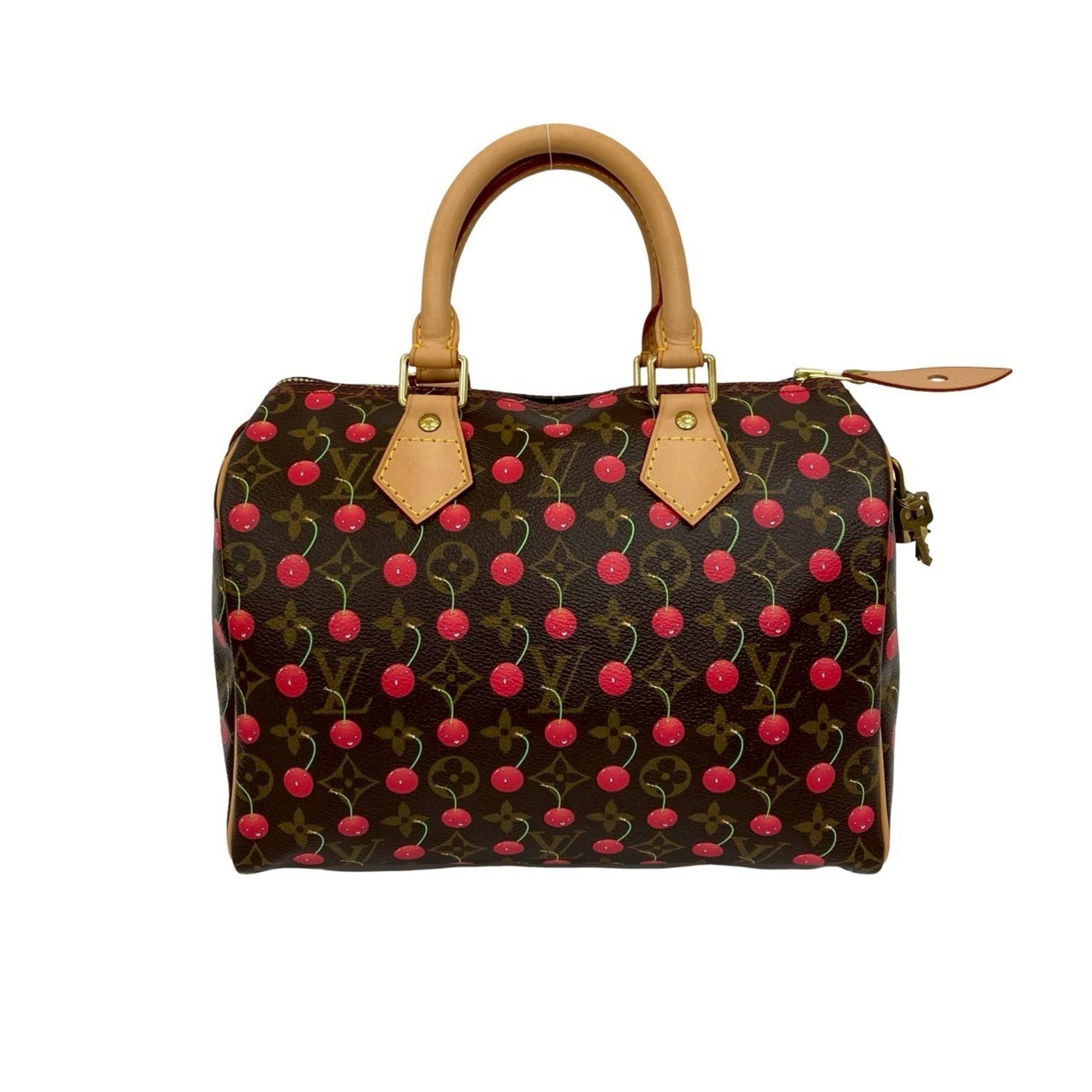 Louis Vuitton Brown Red Color Leather Pvc Boston Bag Handbag (Pre-Owned)