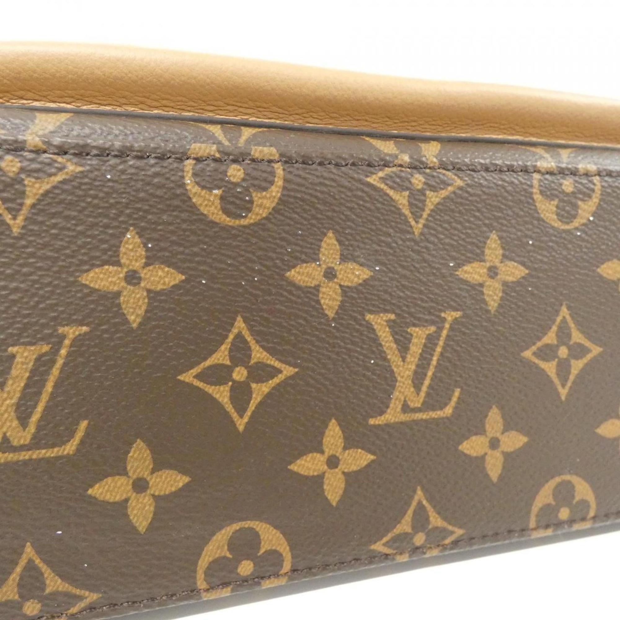 Louis Vuitton Marron Coated Canvas Leather Handbag (Pre-Owned)
