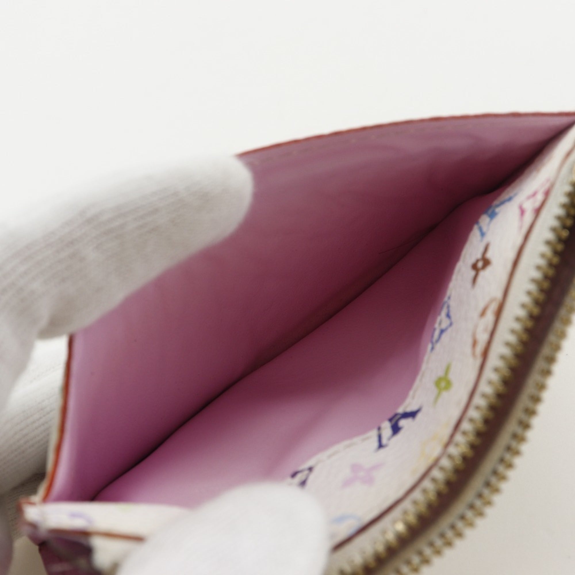 Louis Vuitton Multi-Color White Monogram Multicolore Pochette (Pre-Owned)
