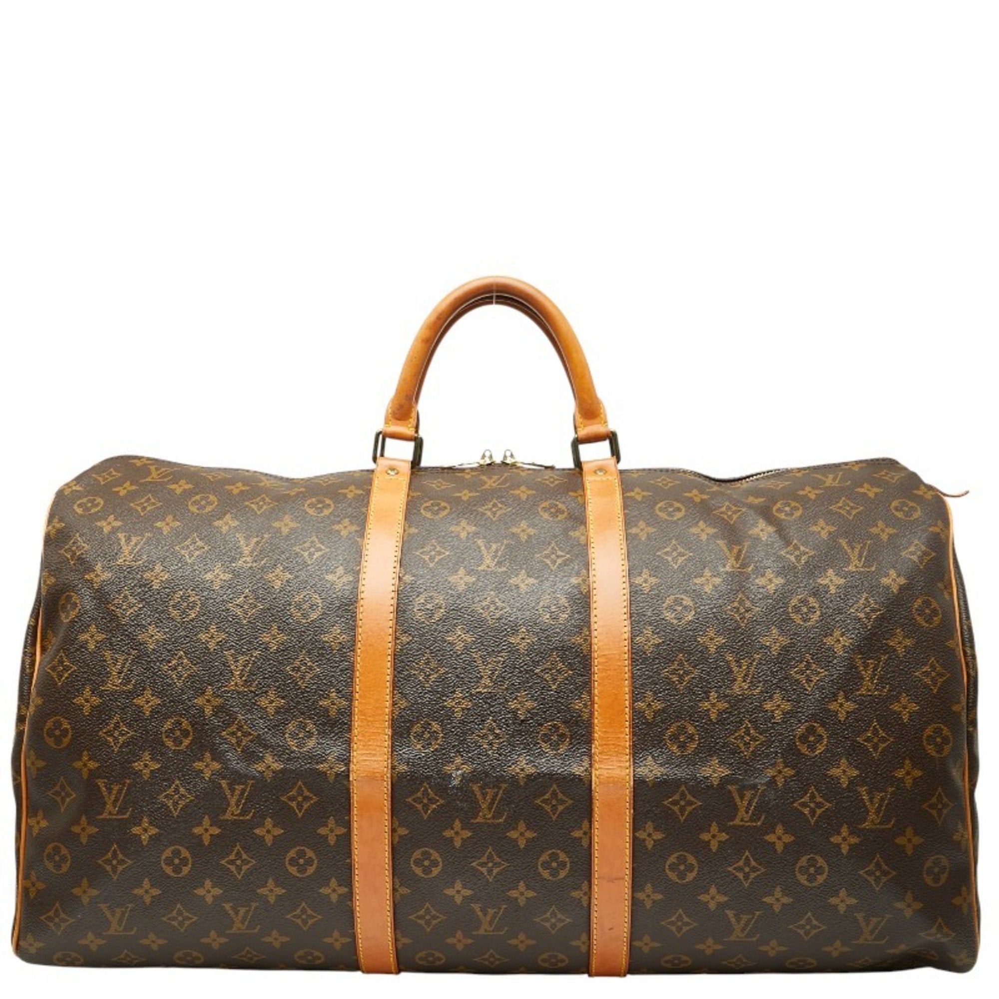 Louis Vuitton Brown Pvc Leather Boston Bag (Pre-Owned)