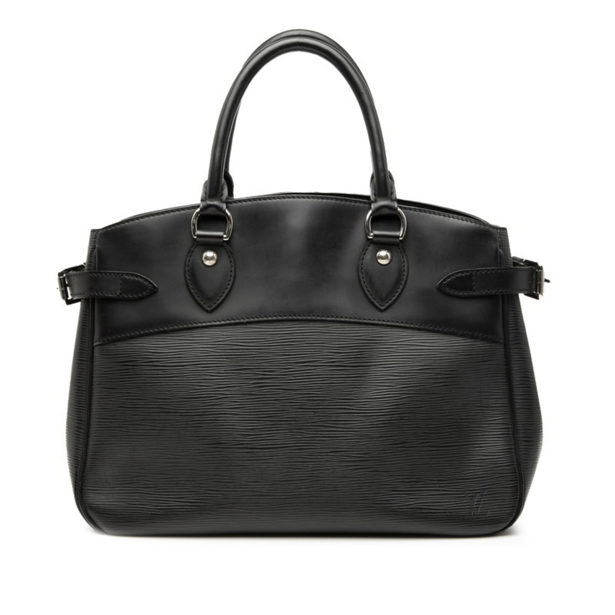Louis Vuitton Black Noir Leather Handbag Tote Bag (Pre-Owned)