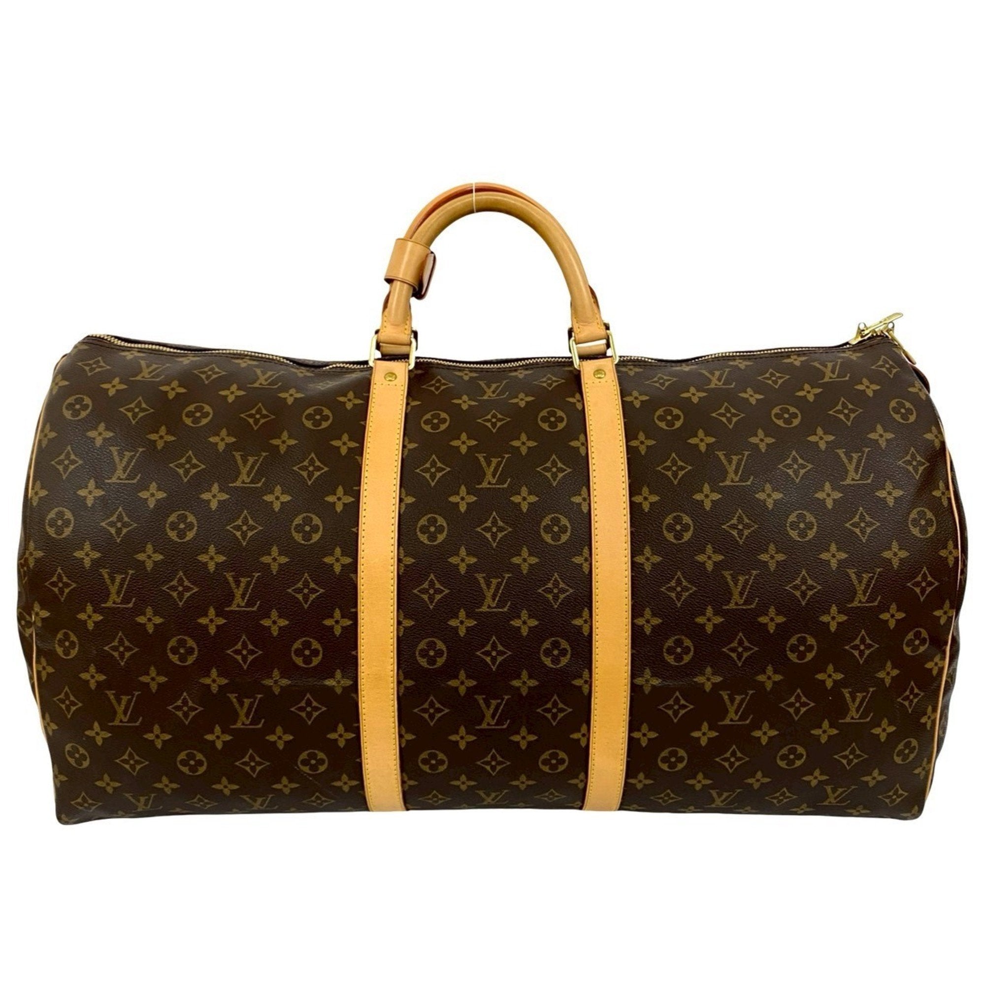 Louis Vuitton Brown Leather Pvc Boston Bag Handbag (Pre-Owned)