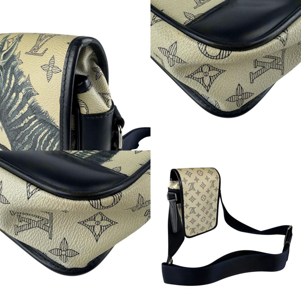 Louis Vuitton Ivory Navy Monogram Shoulder Bag (Pre-Owned)