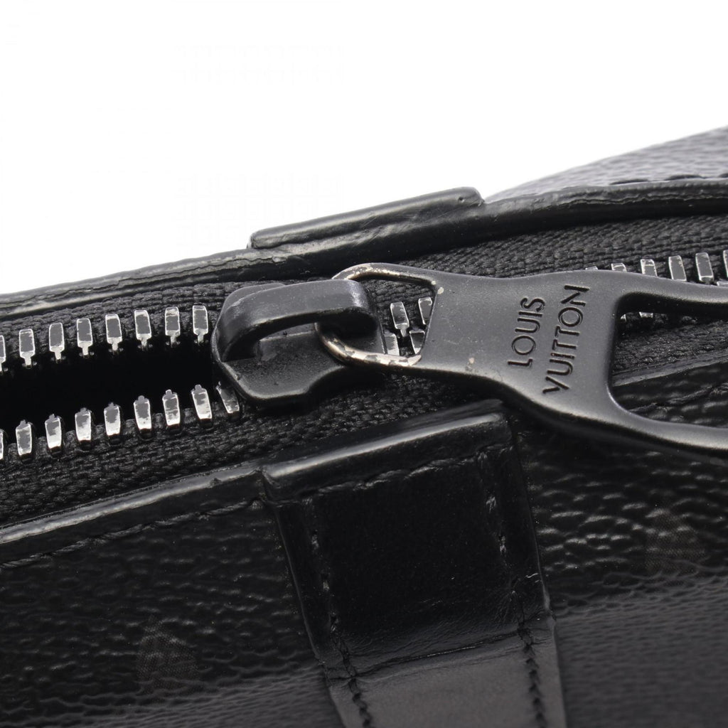 Louis Vuitton Black Coated Canvas Leather Shoulder Bag (Pre-Owned)