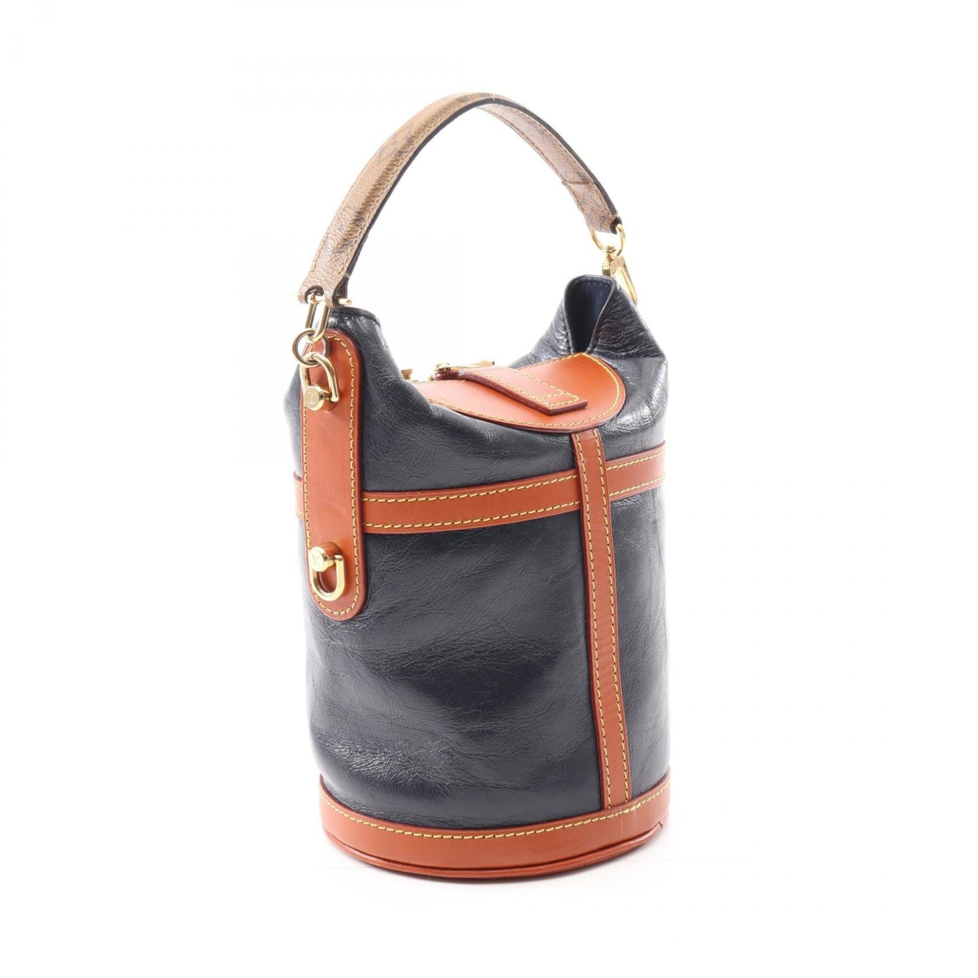 Louis Vuitton Brown Navy Monogram Reverse Handbag (Pre-Owned)