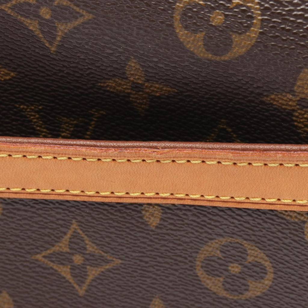 Louis Vuitton Monogram Brown Coated Canvas Leather Shoulder Bag (Pre-Owned)