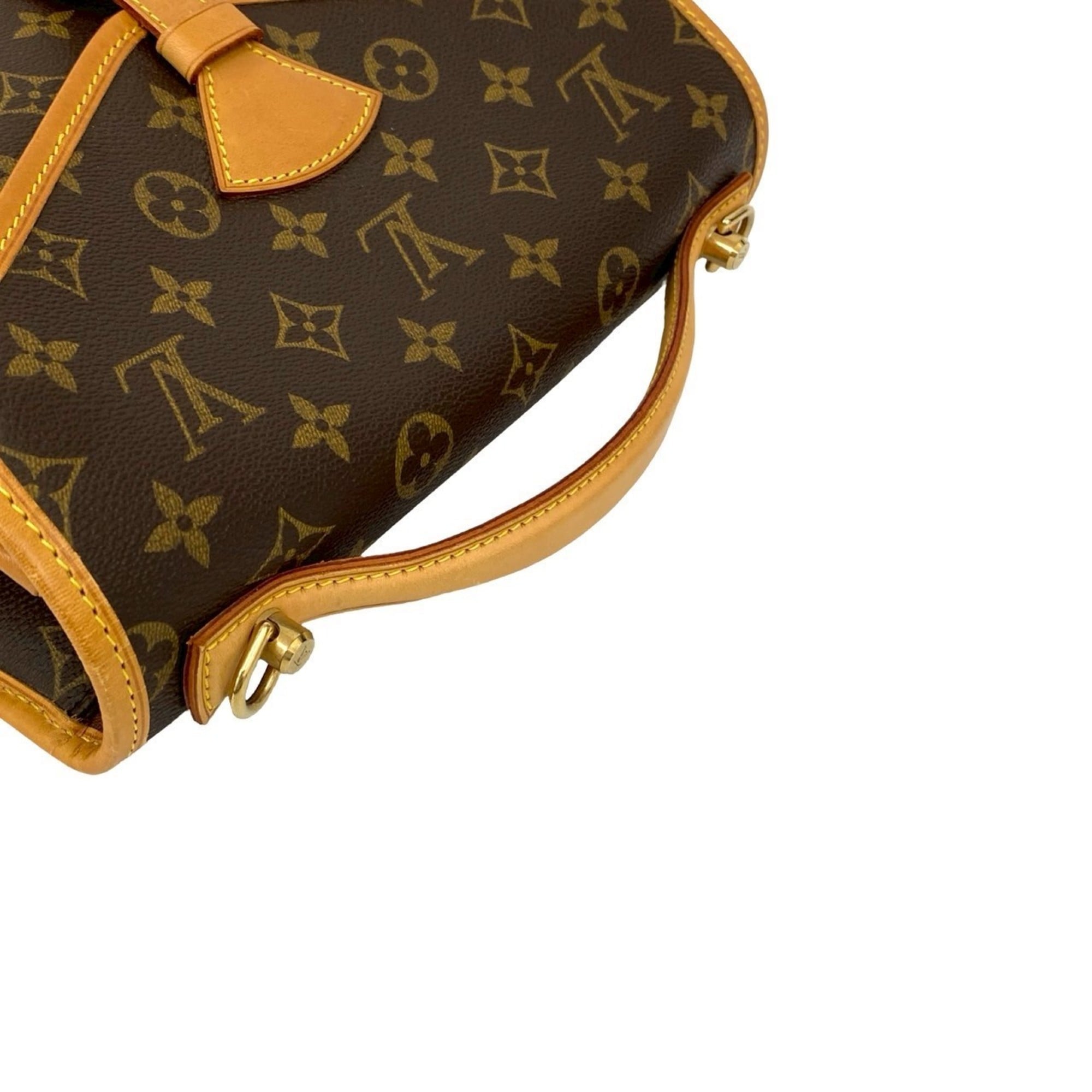 Louis Vuitton Brown Leather Pvc Handbag Shoulder Bag (Pre-Owned)