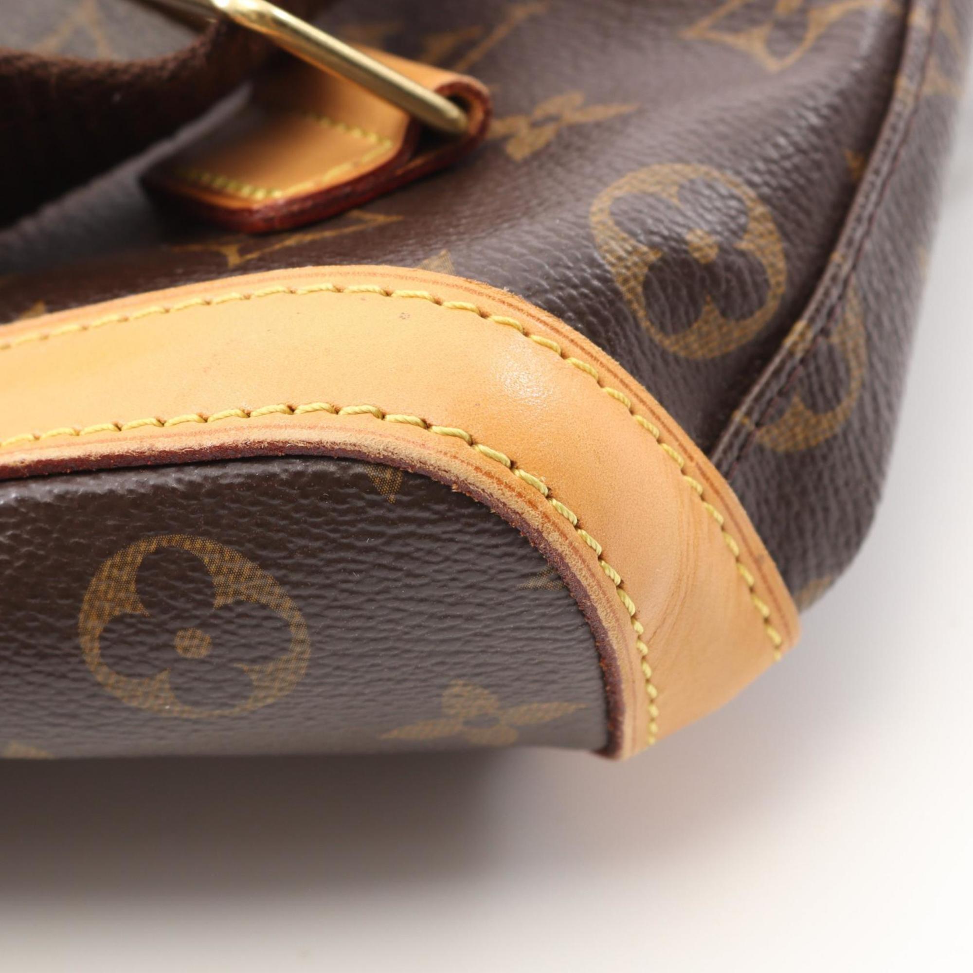 Louis Vuitton Brown Coated Canvas Leather Backpack (Pre-Owned)