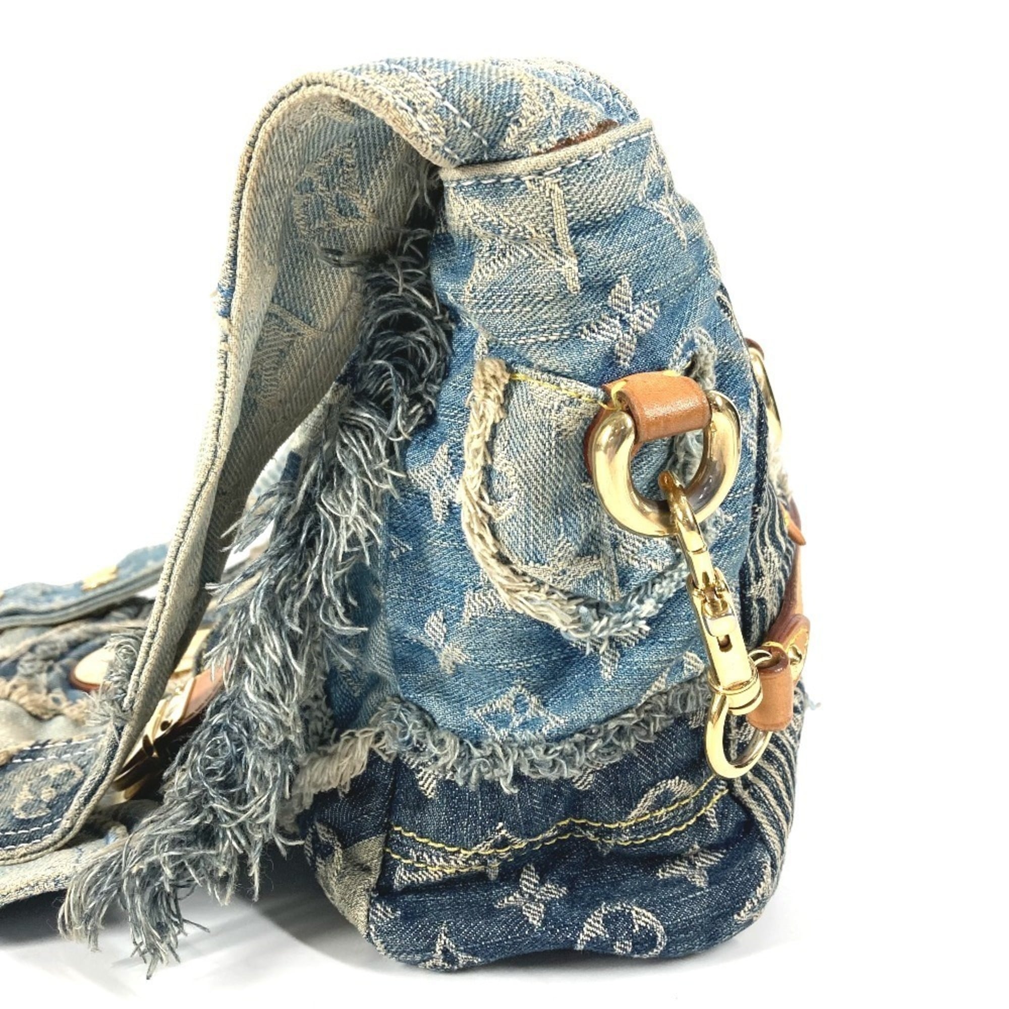 Louis Vuitton Monogram Denim Blue Monogram Denim Messenger Bag Shoulder Bag (Pre-Owned)