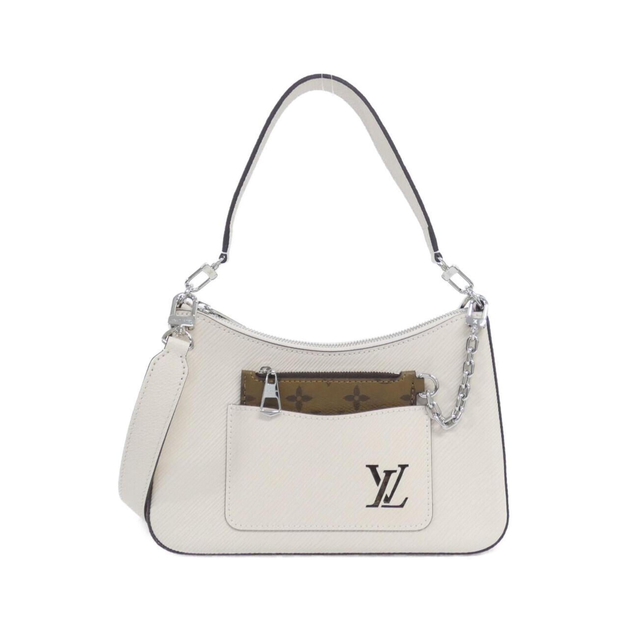 Louis Vuitton Ivory Leather Shoulder Bag (Pre-Owned)