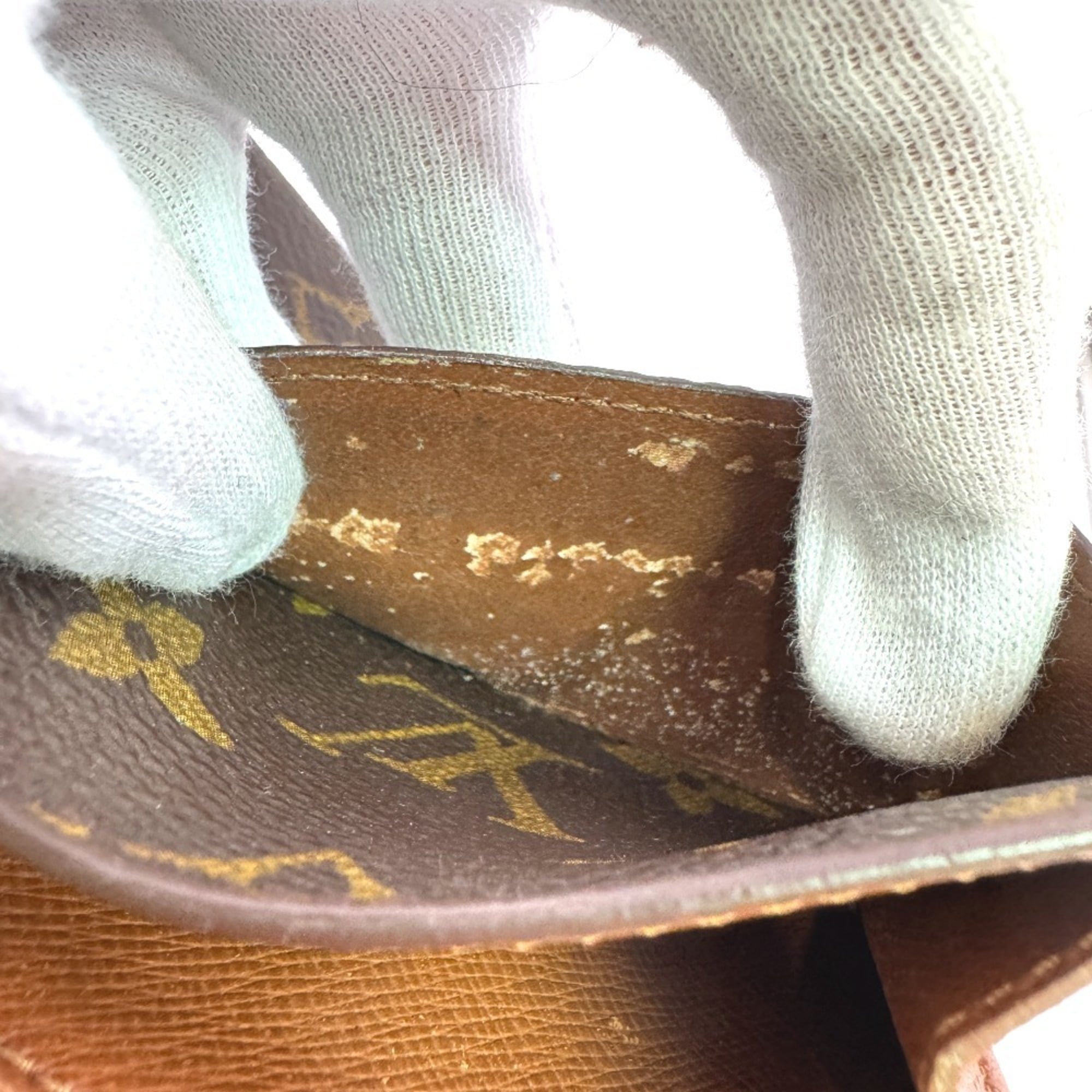Louis Vuitton Brown Leather Wallet (Tri-Fold) (Pre-Owned)