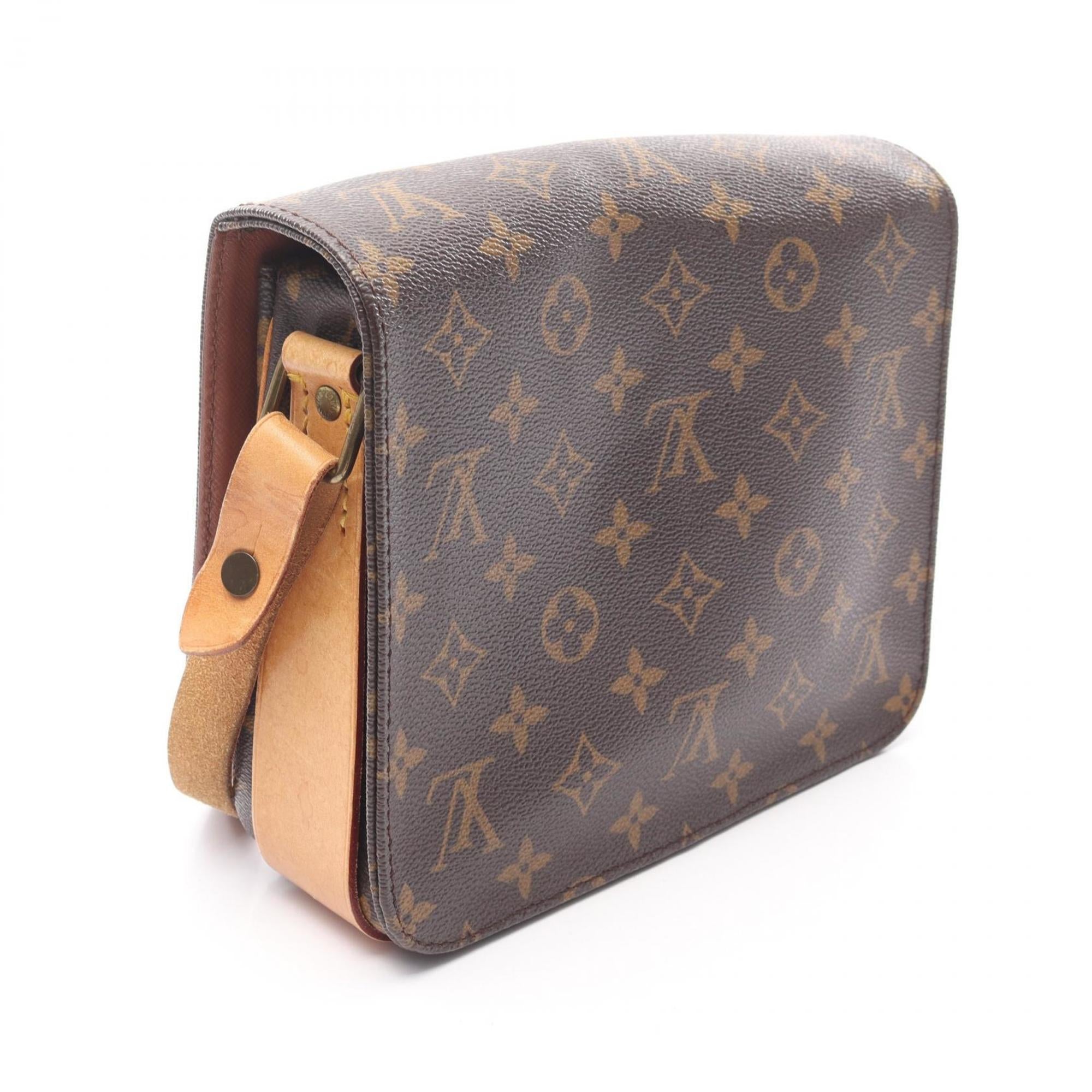 Louis Vuitton Monogram Brown Coated Canvas Leather Shoulder Bag (Pre-Owned)