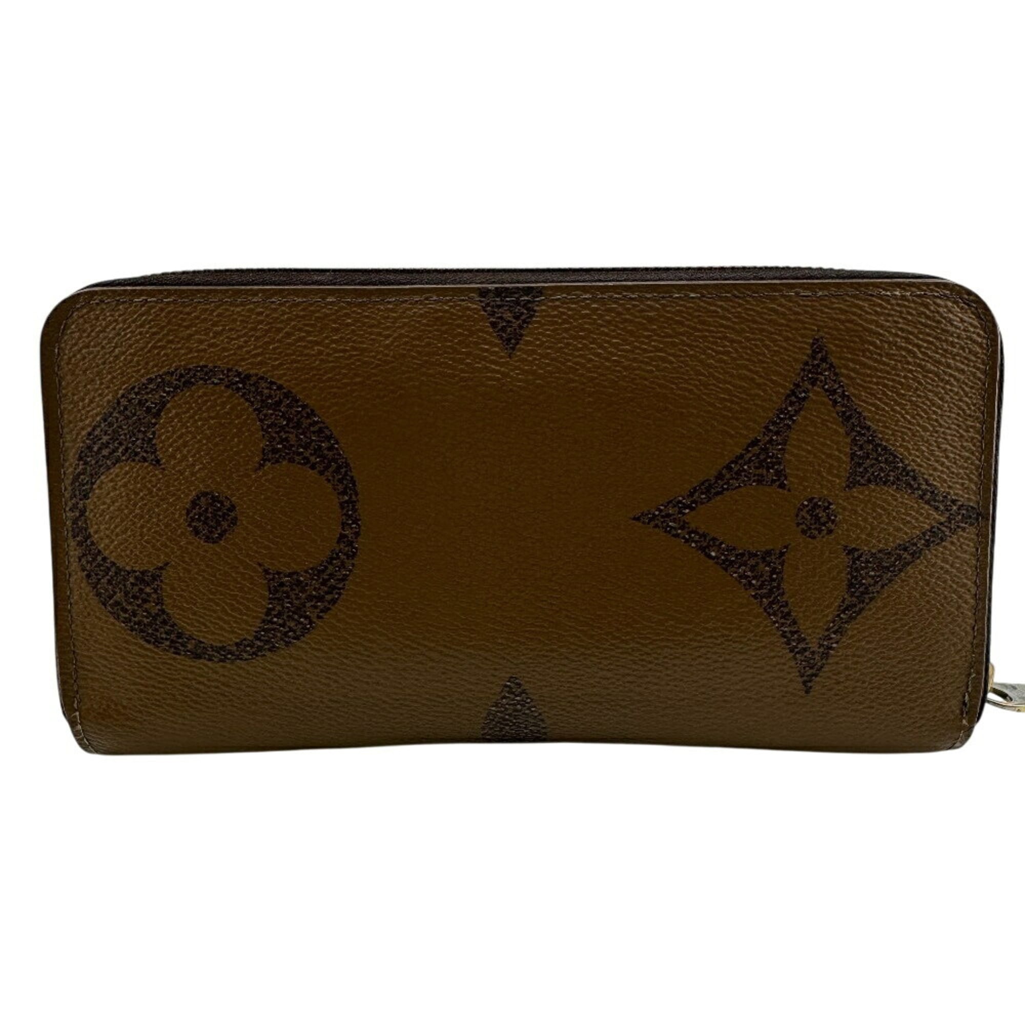 Louis Vuitton Brown Leather Long Wallet (Bi-Fold) (Pre-Owned)