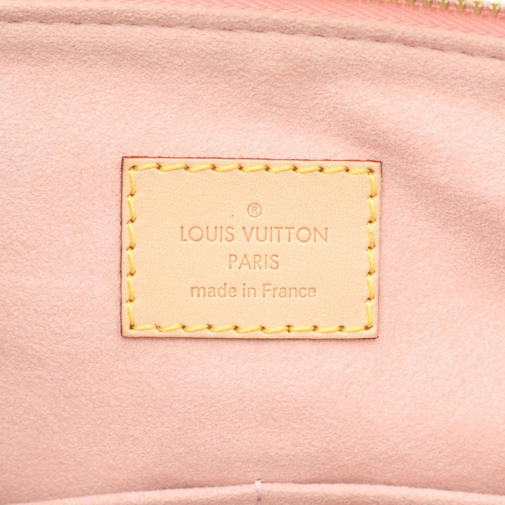 Louis Vuitton Black Brown Pink Rose Ballerine Coated Canvas Leather Handbag (Pre-Owned)