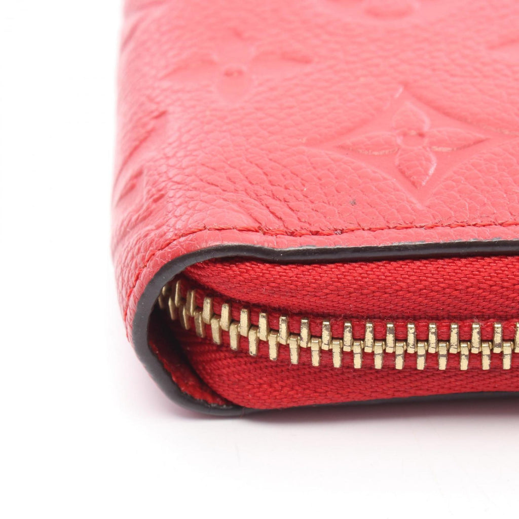 Louis Vuitton Red Color Sacrlet Monogram Empreinte Long Wallet (Bi-Fold) (Pre-Owned)