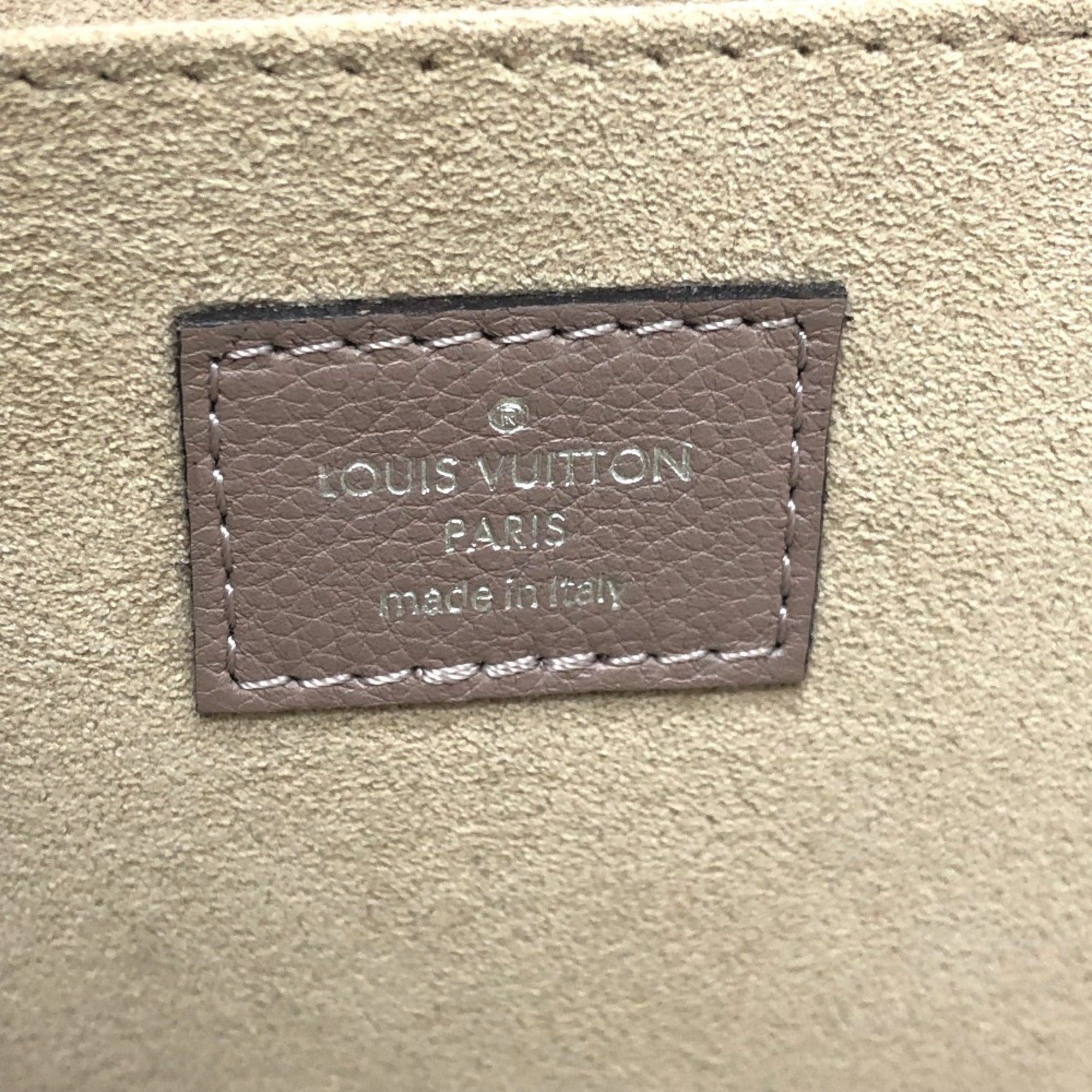 Louis Vuitton Beige Taupe Leather Clutch Bag Pochette (Pre-Owned)
