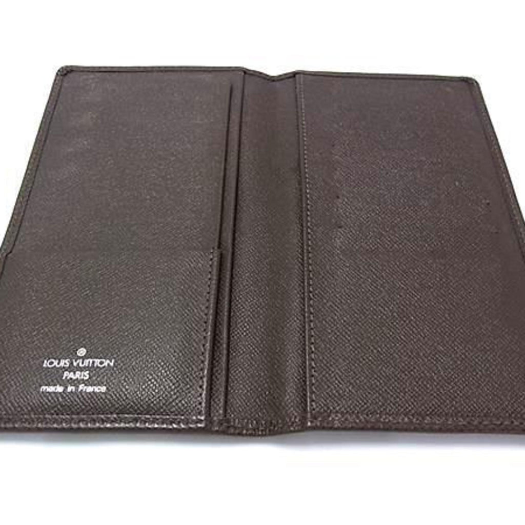 Louis Vuitton Brown Grizzly Taiga Leather Long Wallet (Bi-Fold) (Pre-Owned)