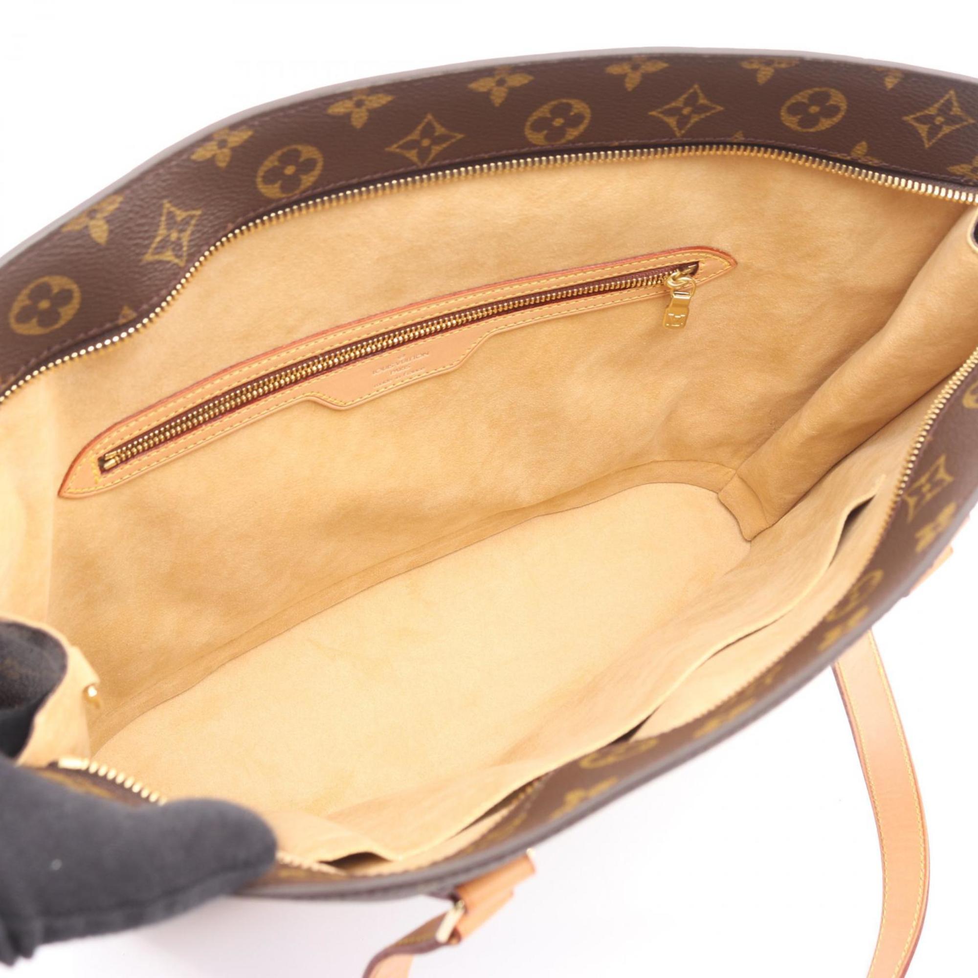 Louis Vuitton Brown Coated Canvas Leather Shoulder Bag (Pre-Owned)