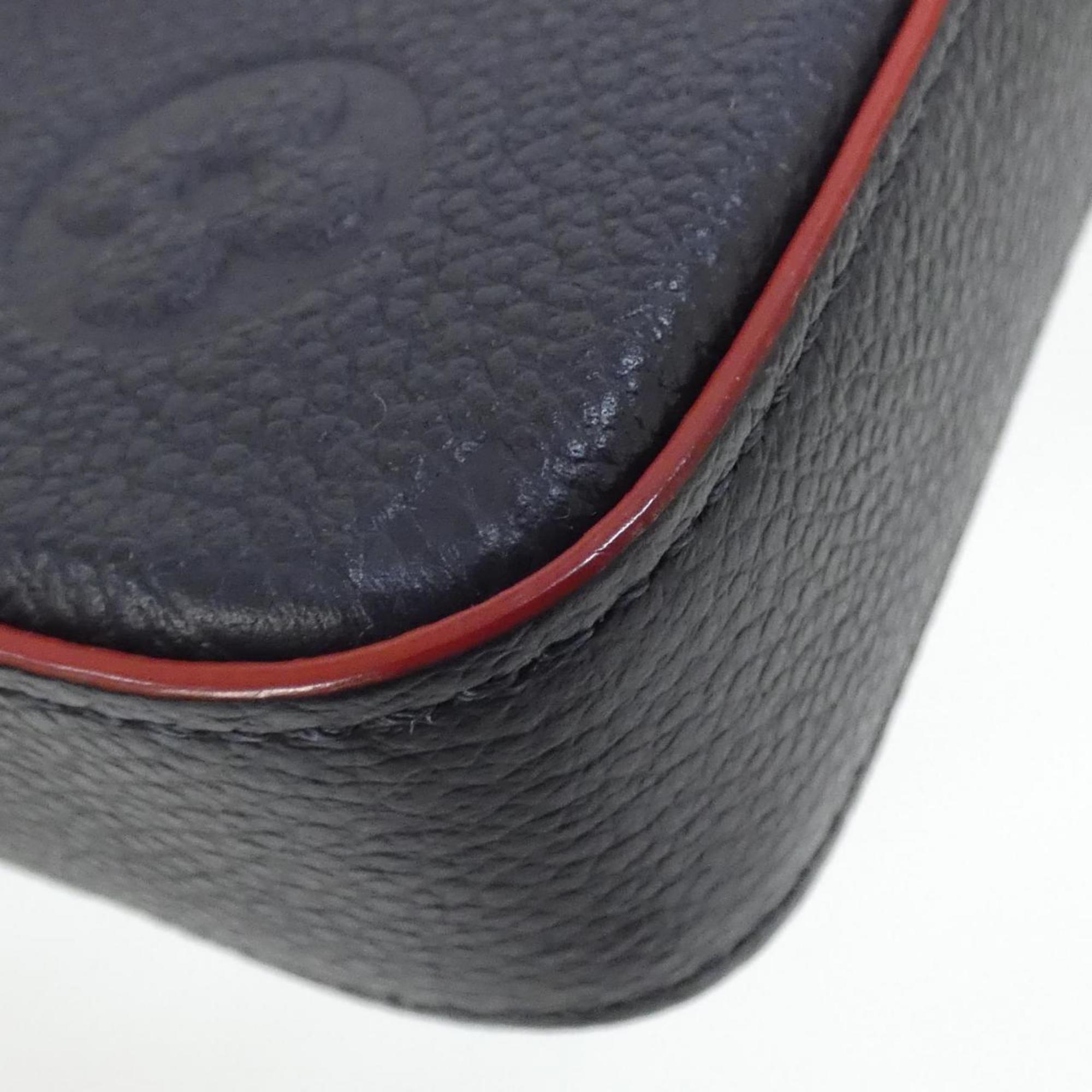 Louis Vuitton Black Marine Rouge Leather Pochette Shoulder Bag (Pre-Owned)
